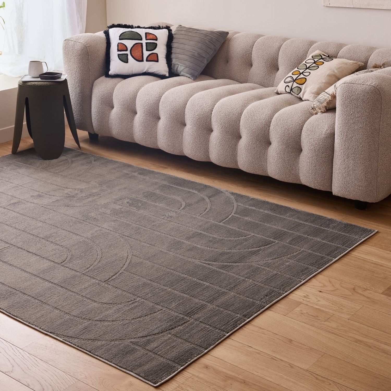 Aura Collection Rug Flint in Grey