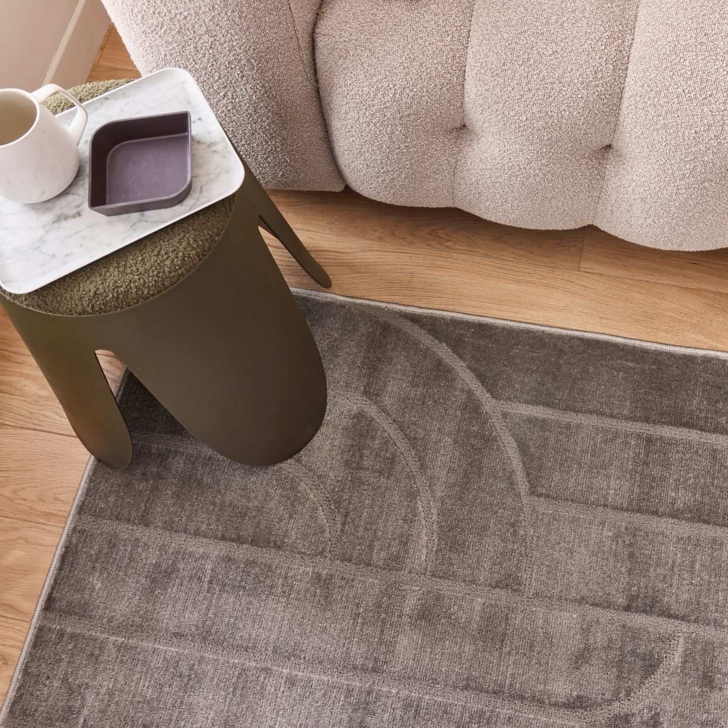 Aura Collection Rug Flint in Grey