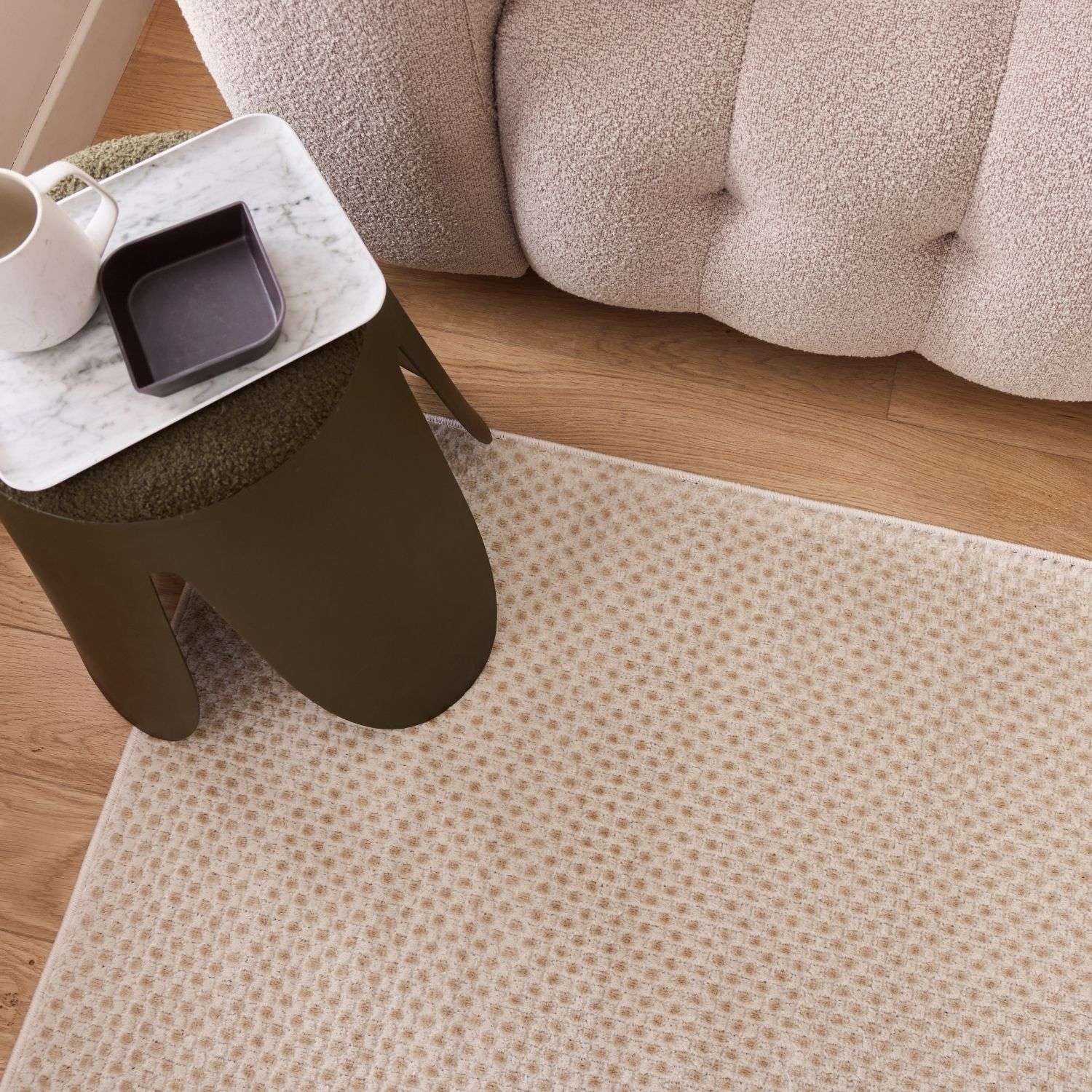 Aura Collection Rug Mosaic in Beige