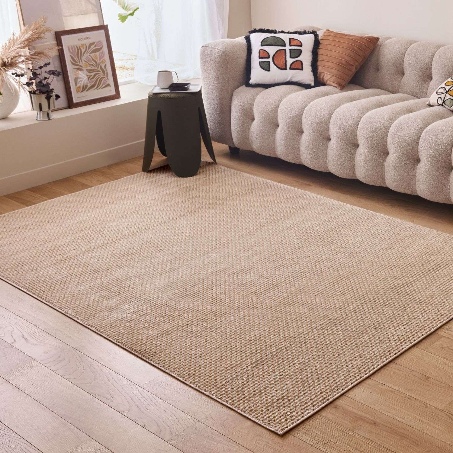 Aura Collection Rug Mosaic in Beige