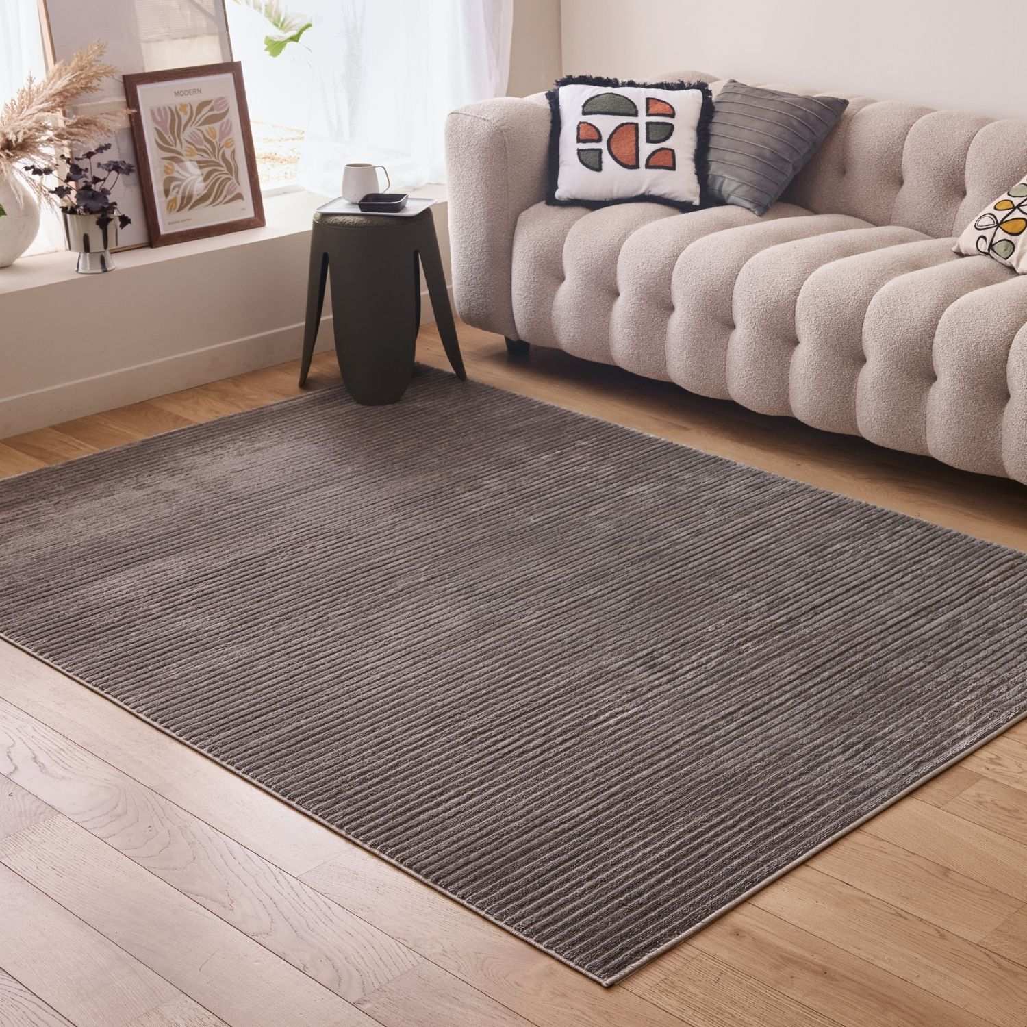 Aura Collection Rug Obsidian in Grey