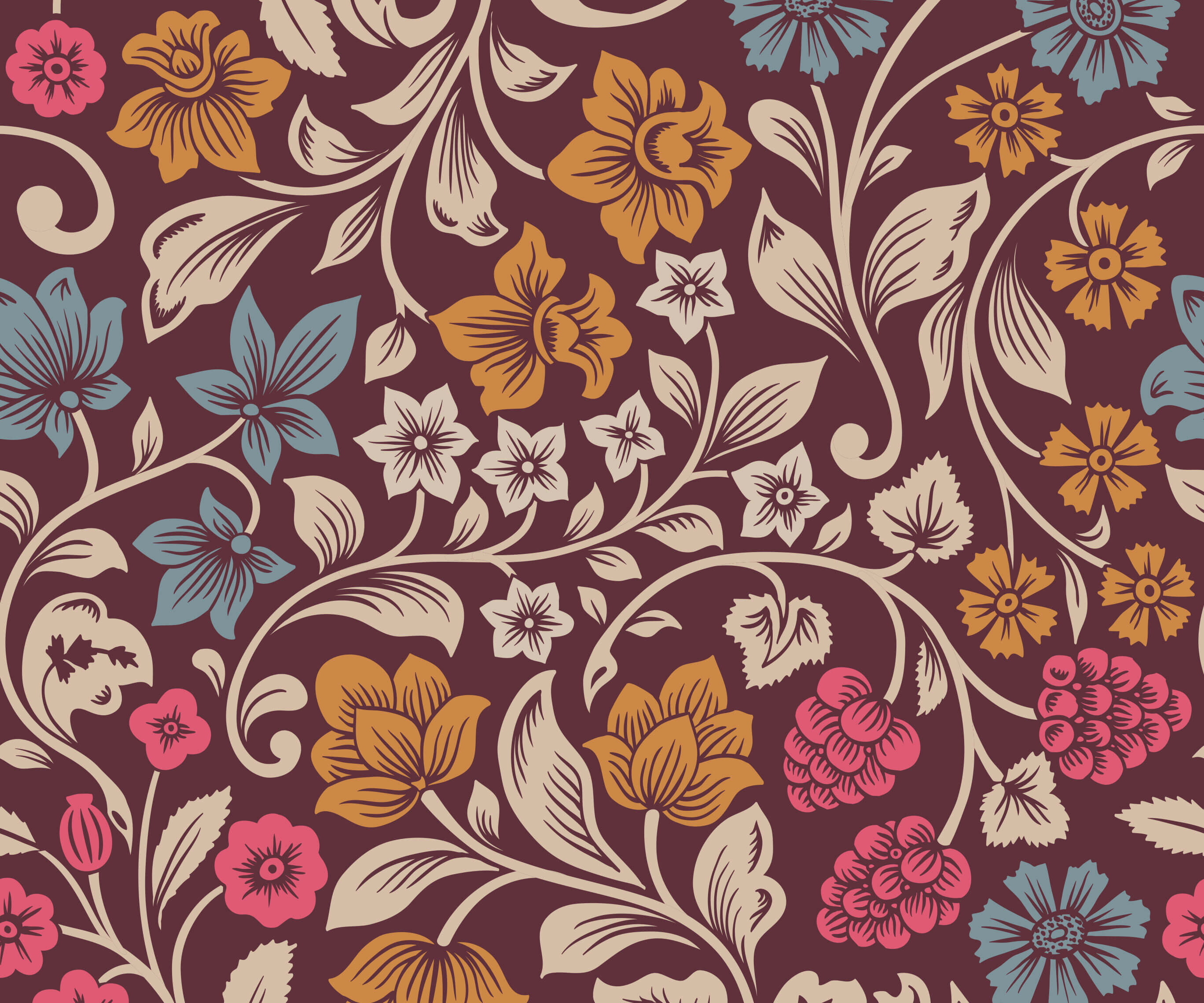 Bobbi Beck Billie Floral Luxury Wallpaper