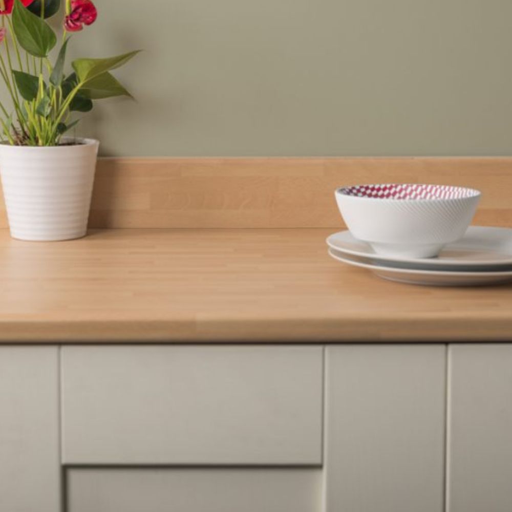 Blocked Beech Laminate Kitchen Worktop 30mm