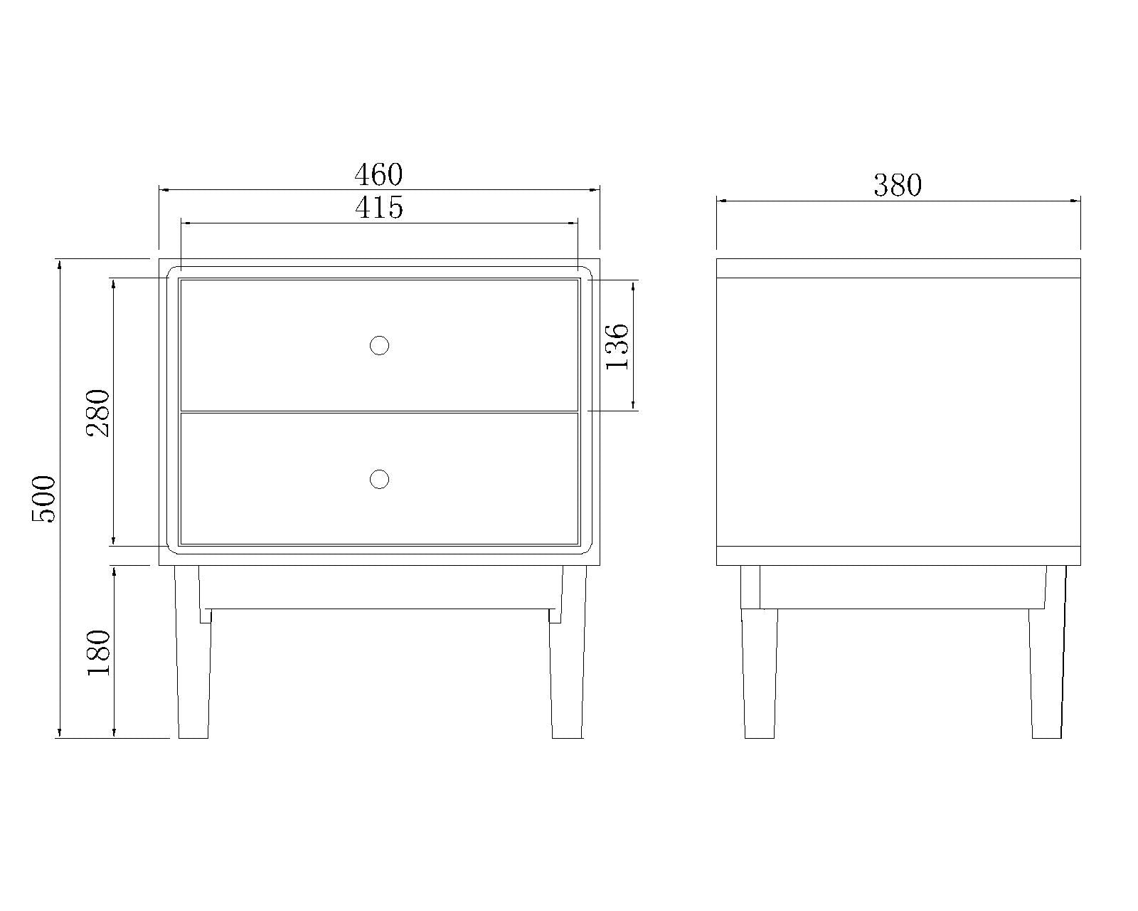 Wright Walnut Bedside Table