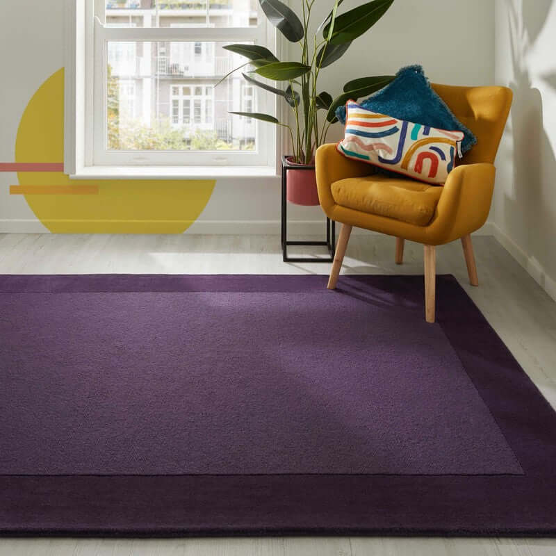 Colours Bordered Rug – Handmade Wool Rug