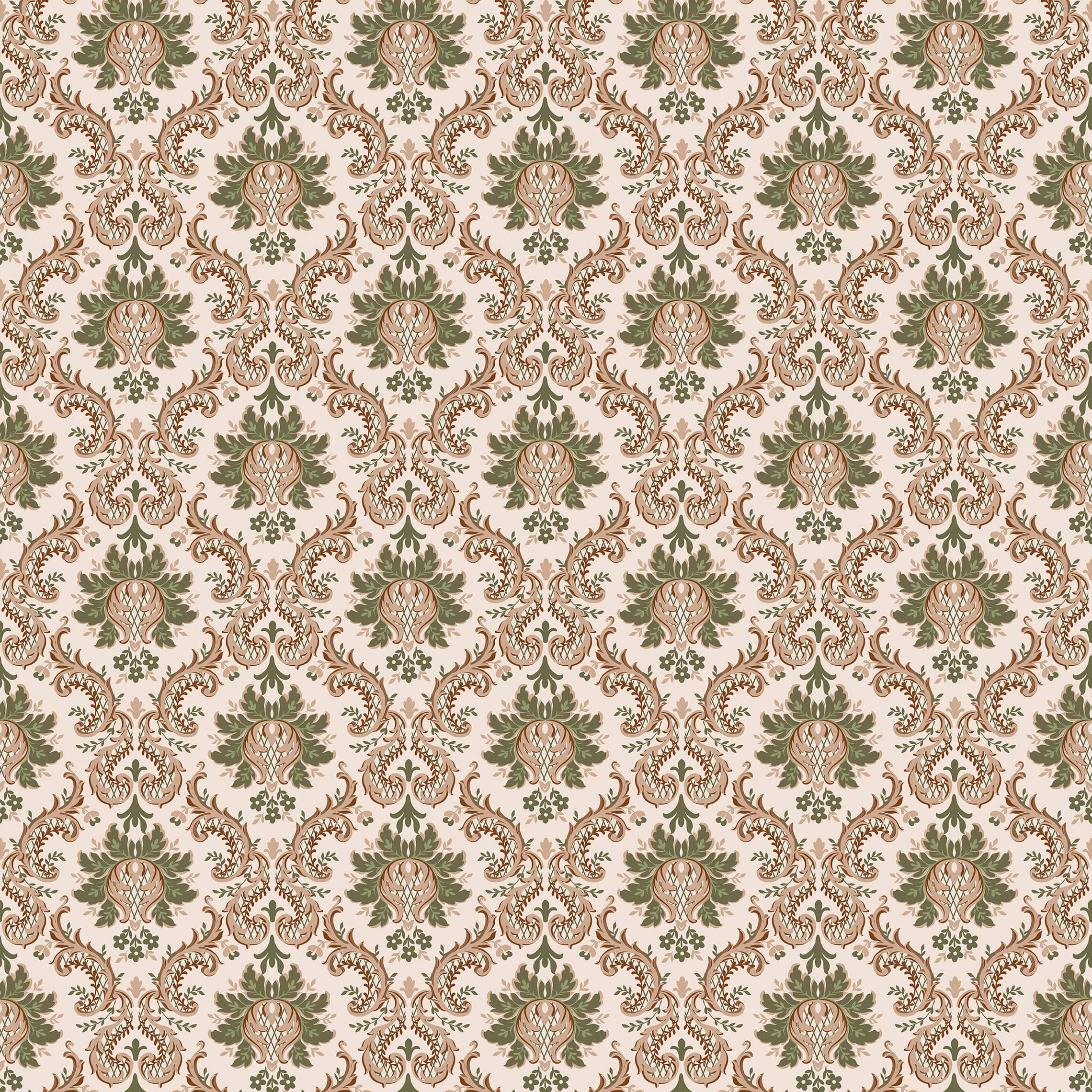 Bobbi Beck Collins Patterned Damask Luxury Wallpaper