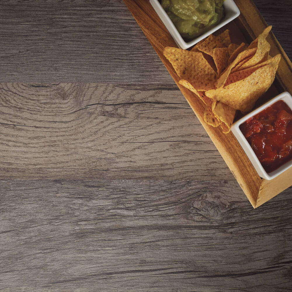 Deep Grey Oak Curved Edge Laminate Kitchen Worktop 40mm