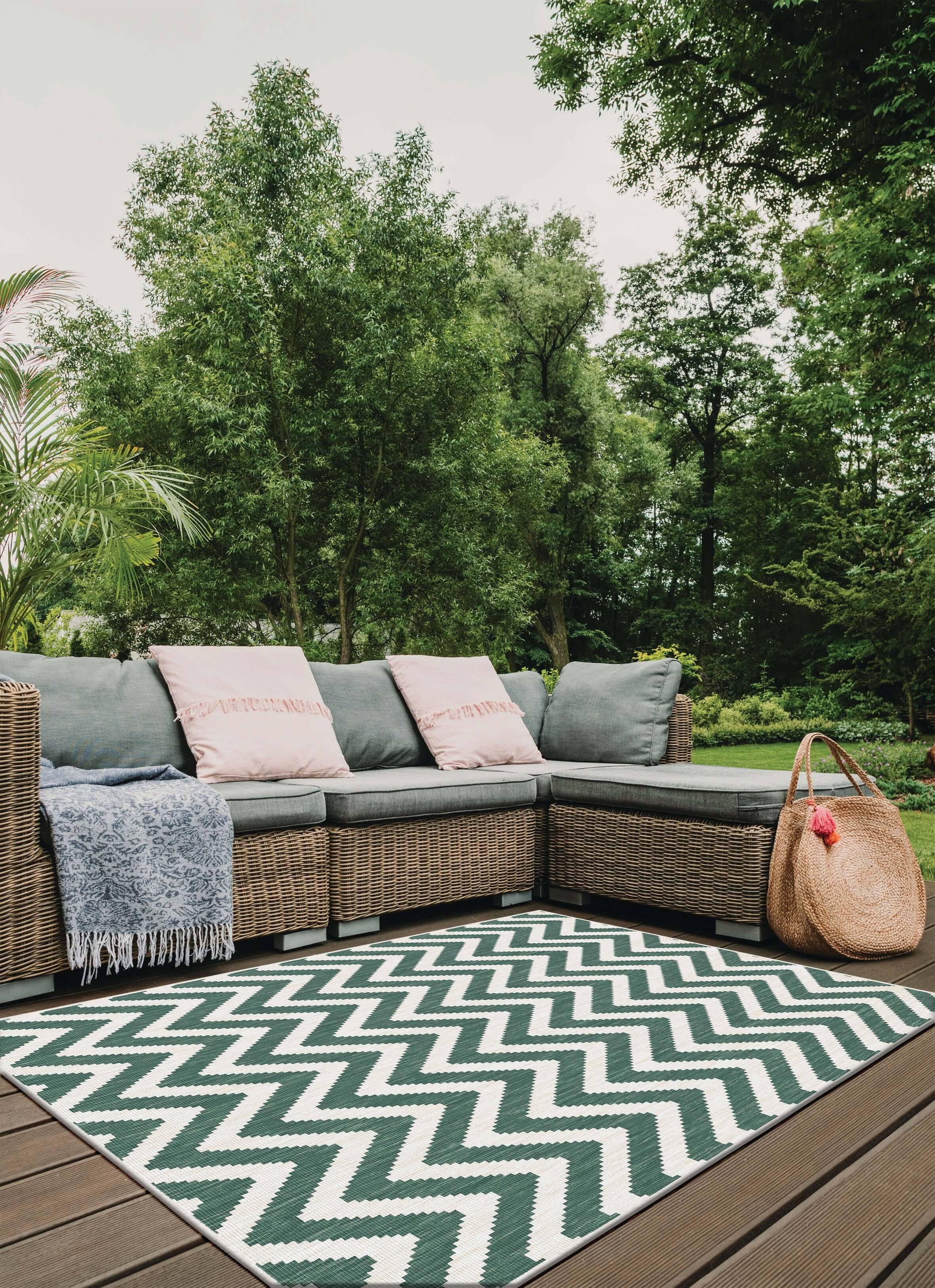 Duo Weave Outdoor Rug Chevron