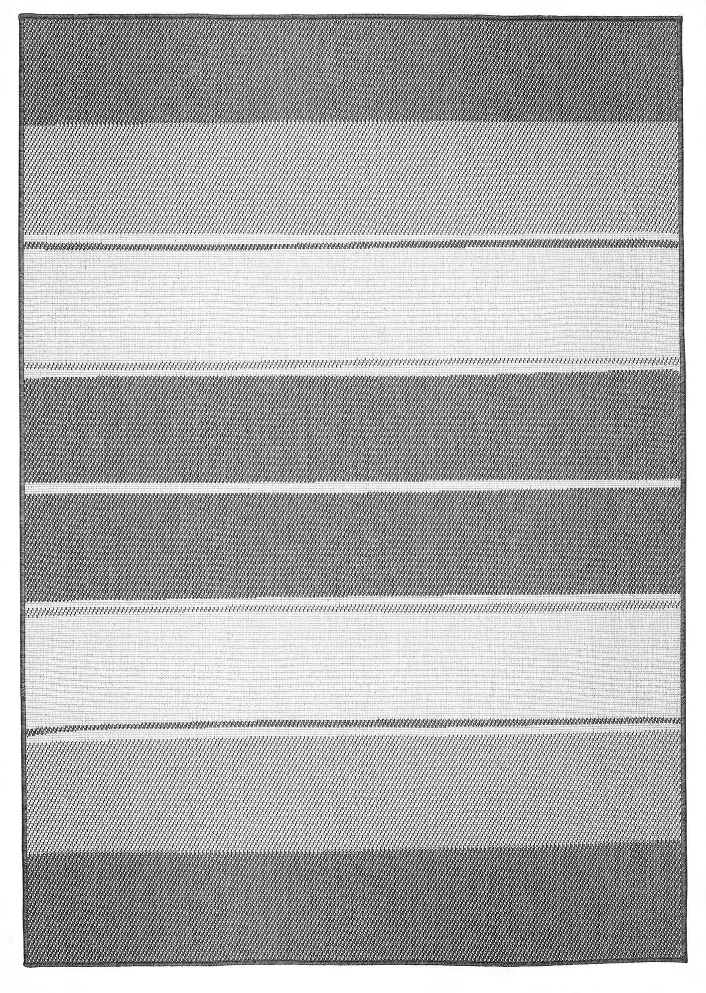 Duo Weave Outdoor Rug Black&Orange Stripes