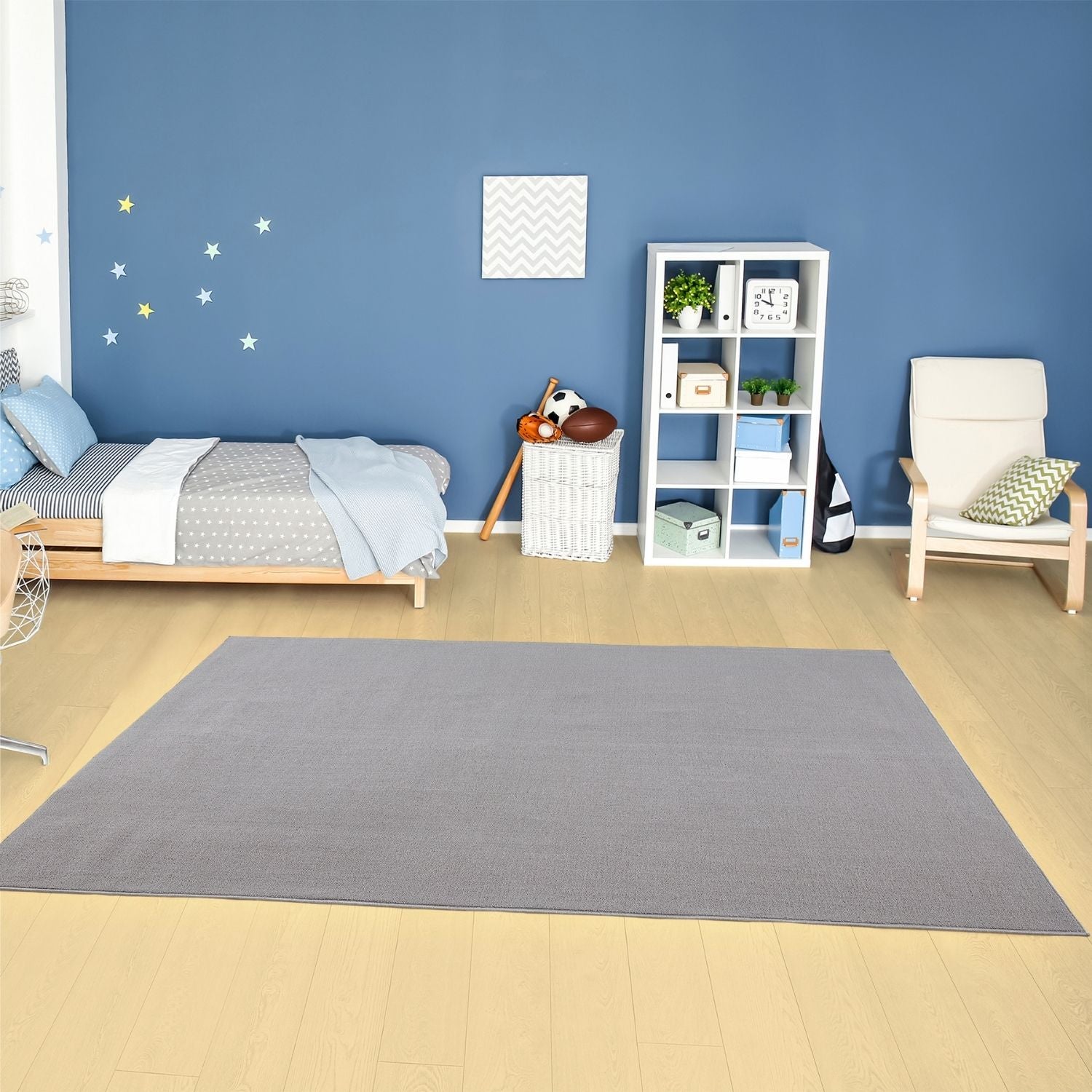 Flex Silver Low Pile Solid Rug
