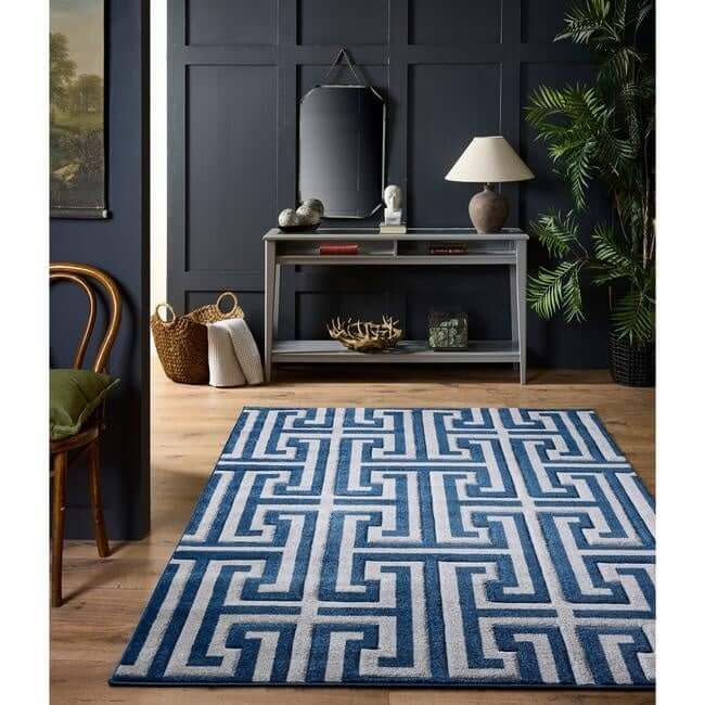 Greek Key Rug Geometric Design