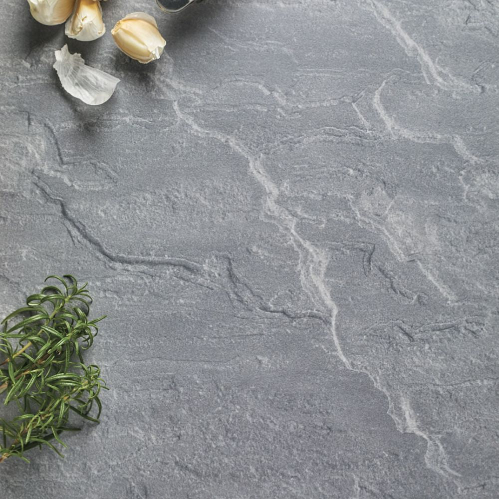 Grey Slate Square Edge Laminate Kitchen Worktop 22mm