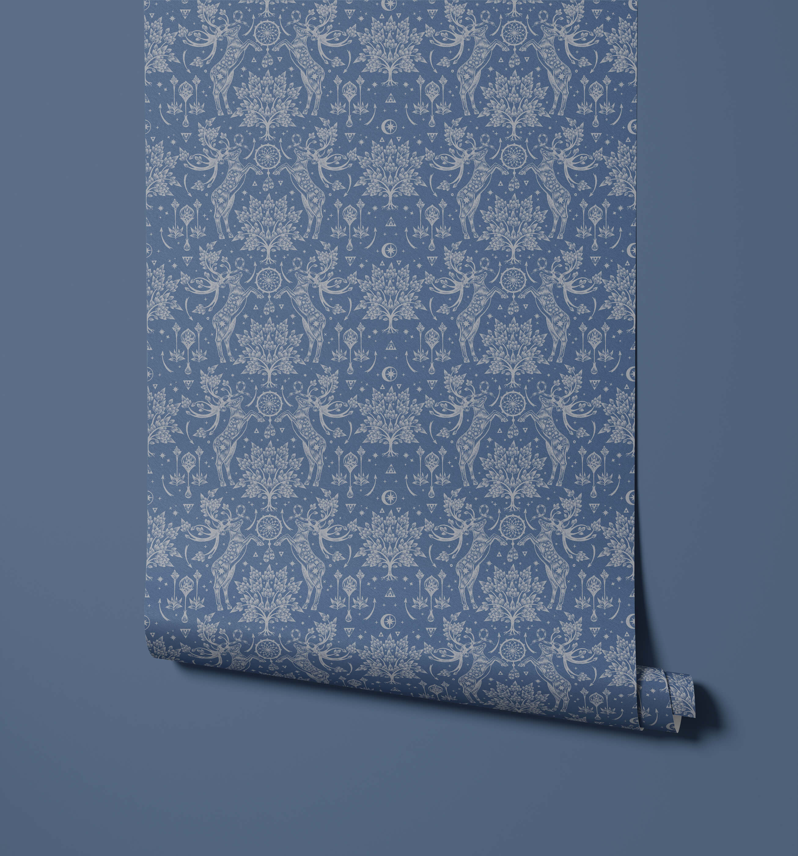 Bobbi Beck Hjort Deer Animal Luxury Wallpaper