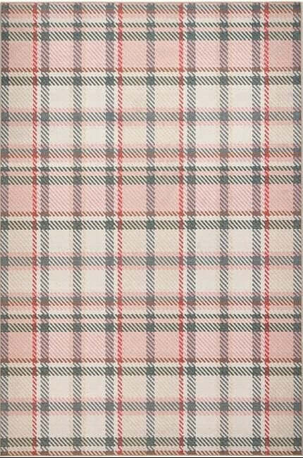 Eco-Washable Rug Tartan Design