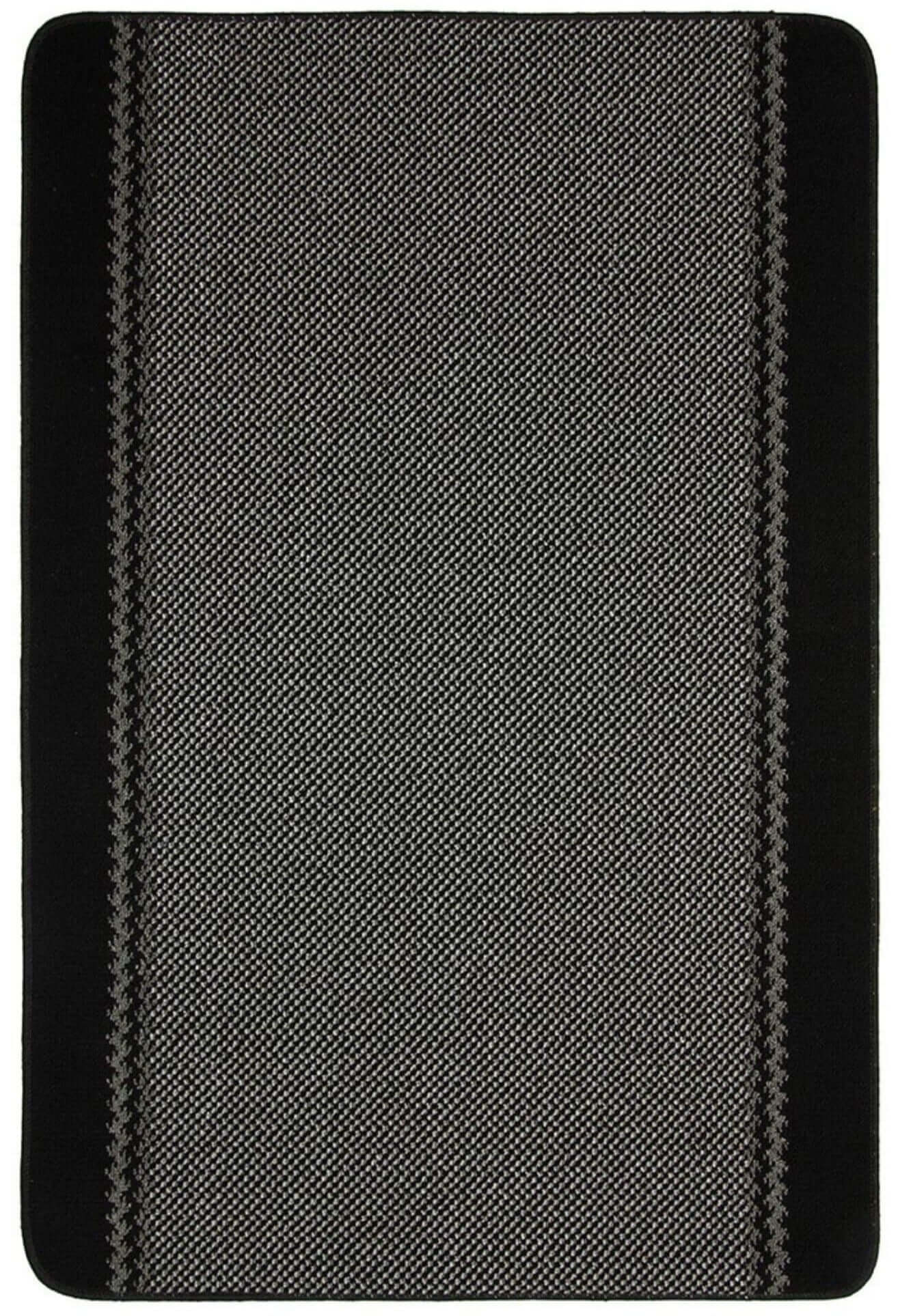 Washable Bordered Black Rug | 116Bl