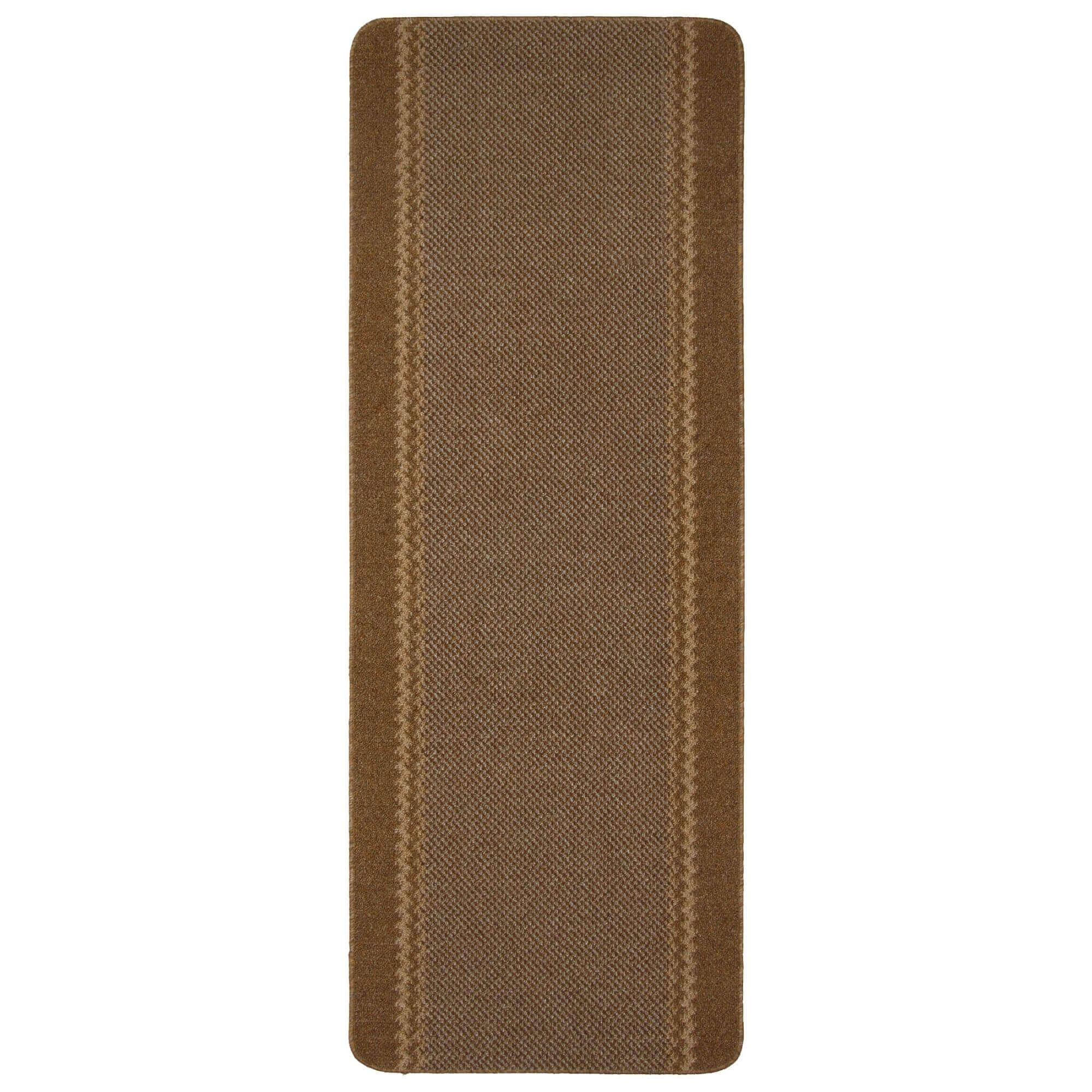 Washable Bordered Brown Rug | 116Br