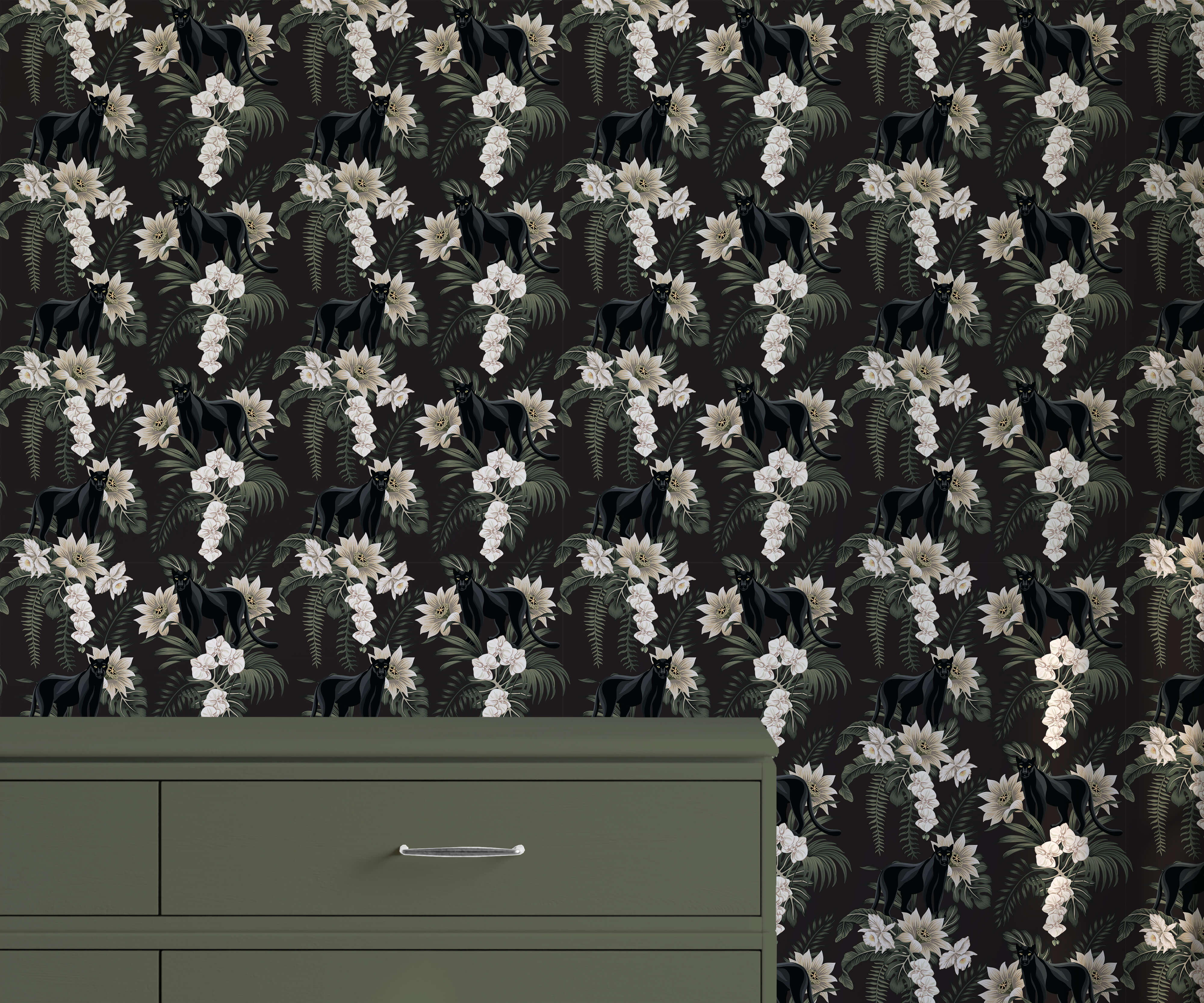 Bobbi Beck Karela Cat Animal Luxury Wallpaper