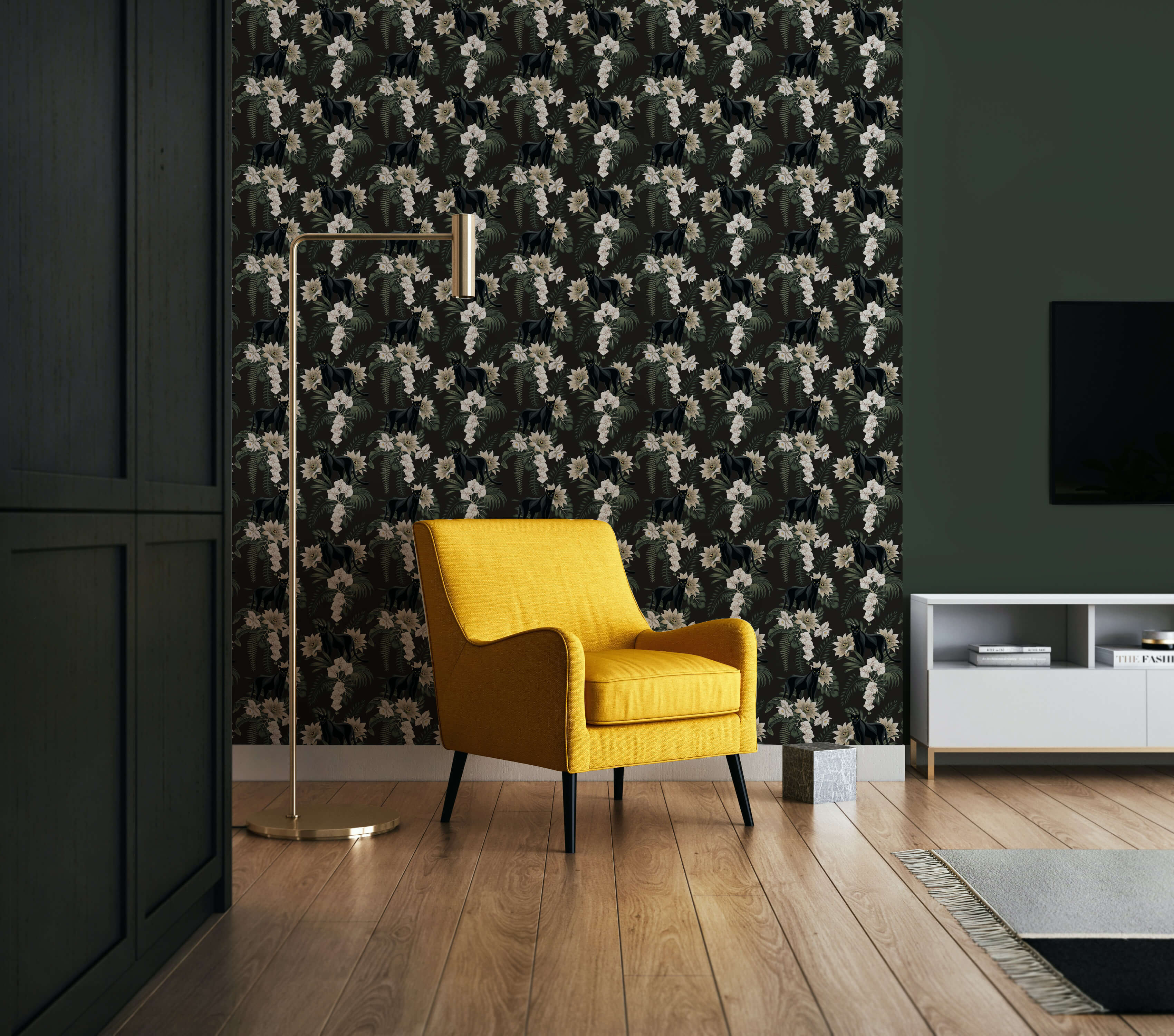 Bobbi Beck Karela Cat Animal Luxury Wallpaper