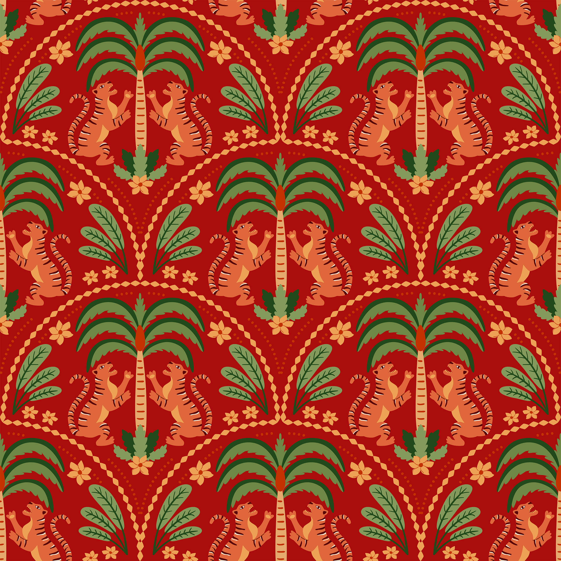 Bobbi Beck Khalil Tiger Animal Luxury Wallpaper