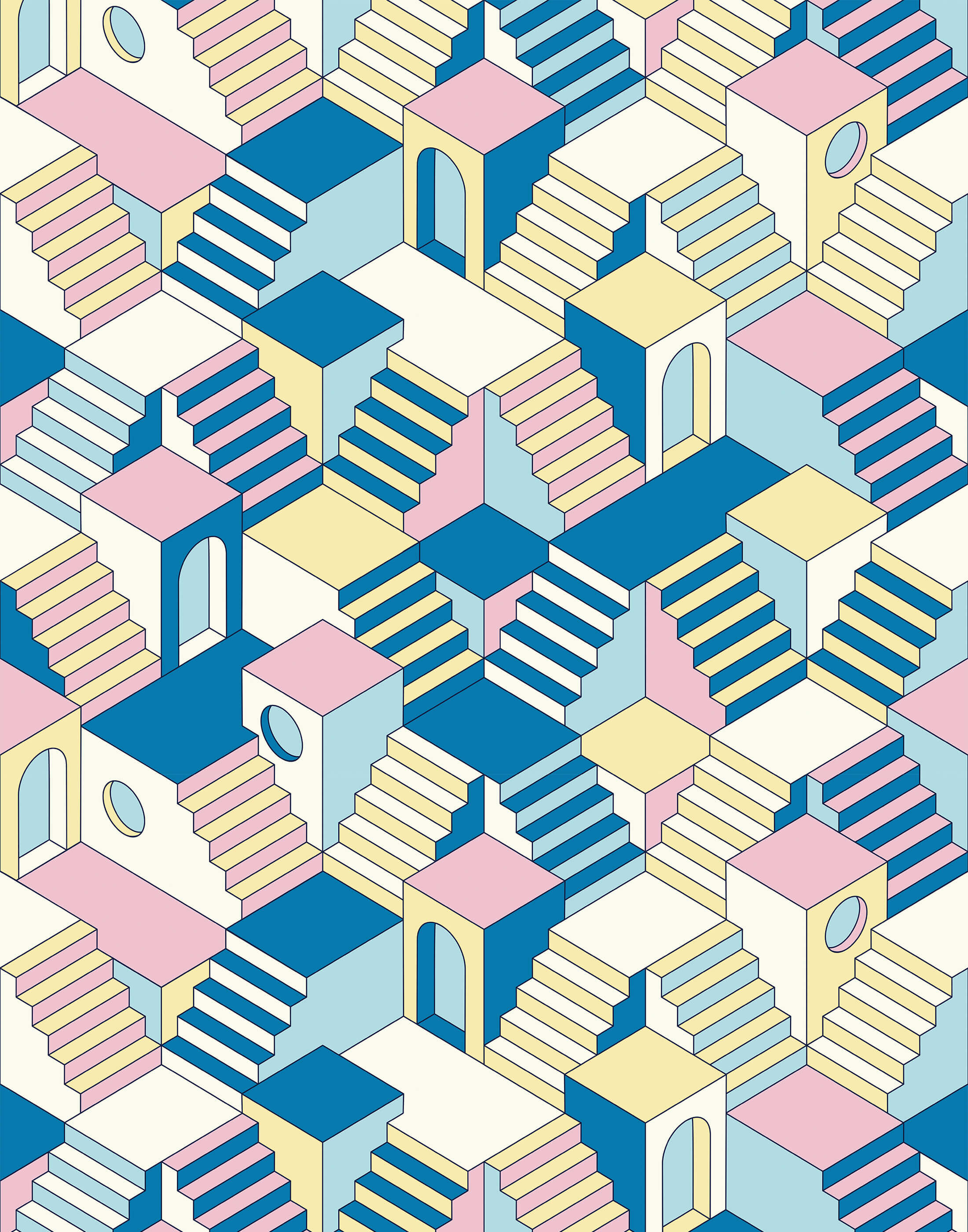 Bobbi Beck Mezze Graphic Luxury Wallpaper