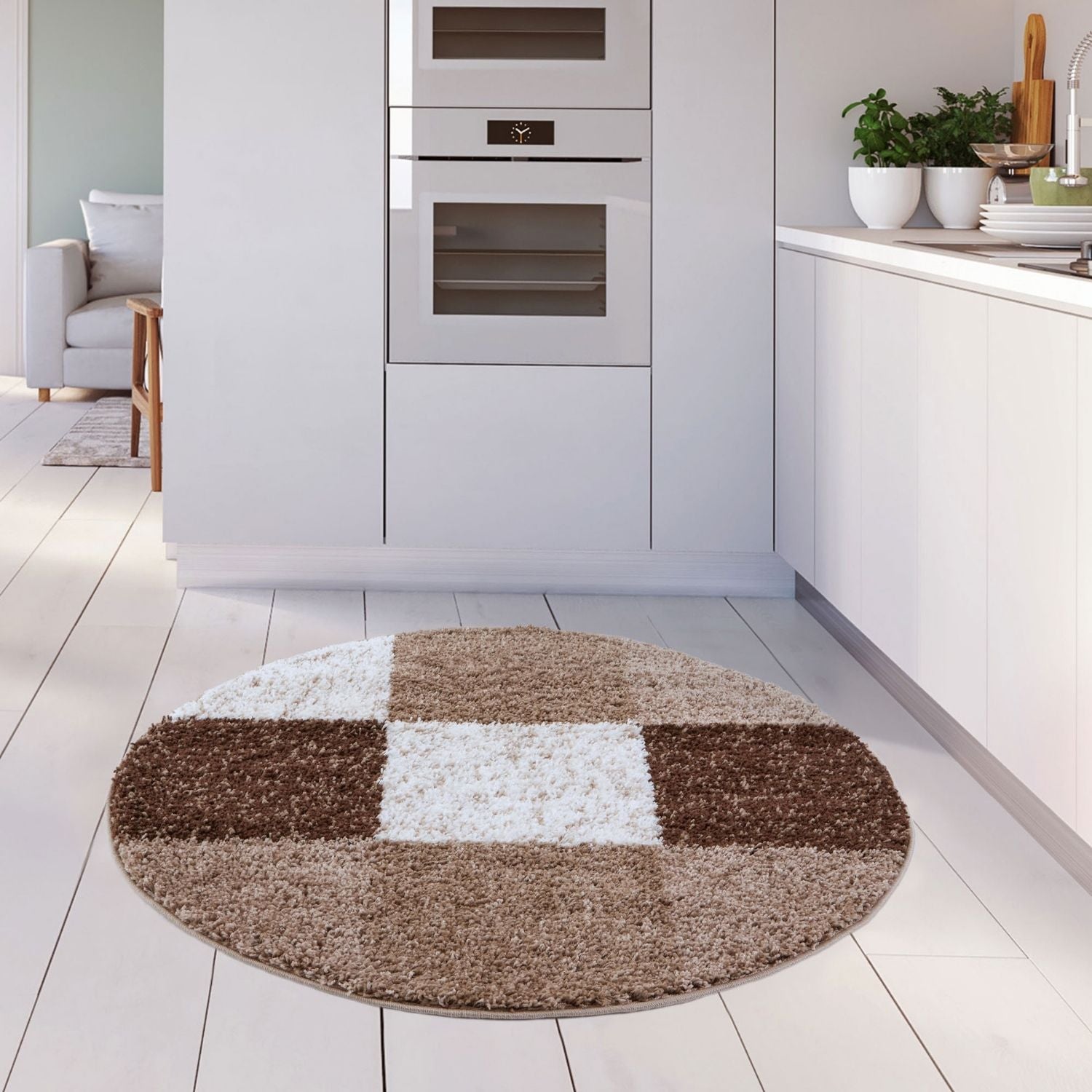 Myshaggy Geometric Brown Rug