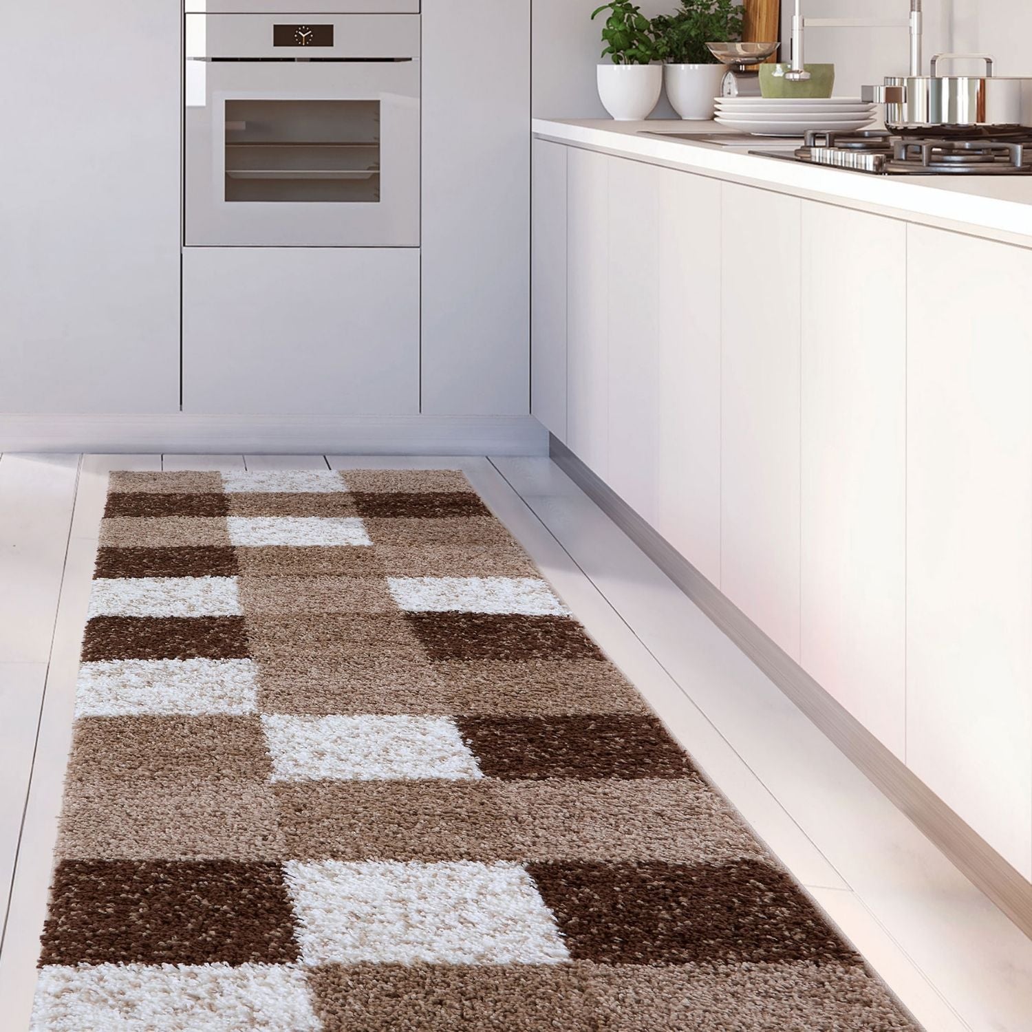 Myshaggy Geometric Brown Rug