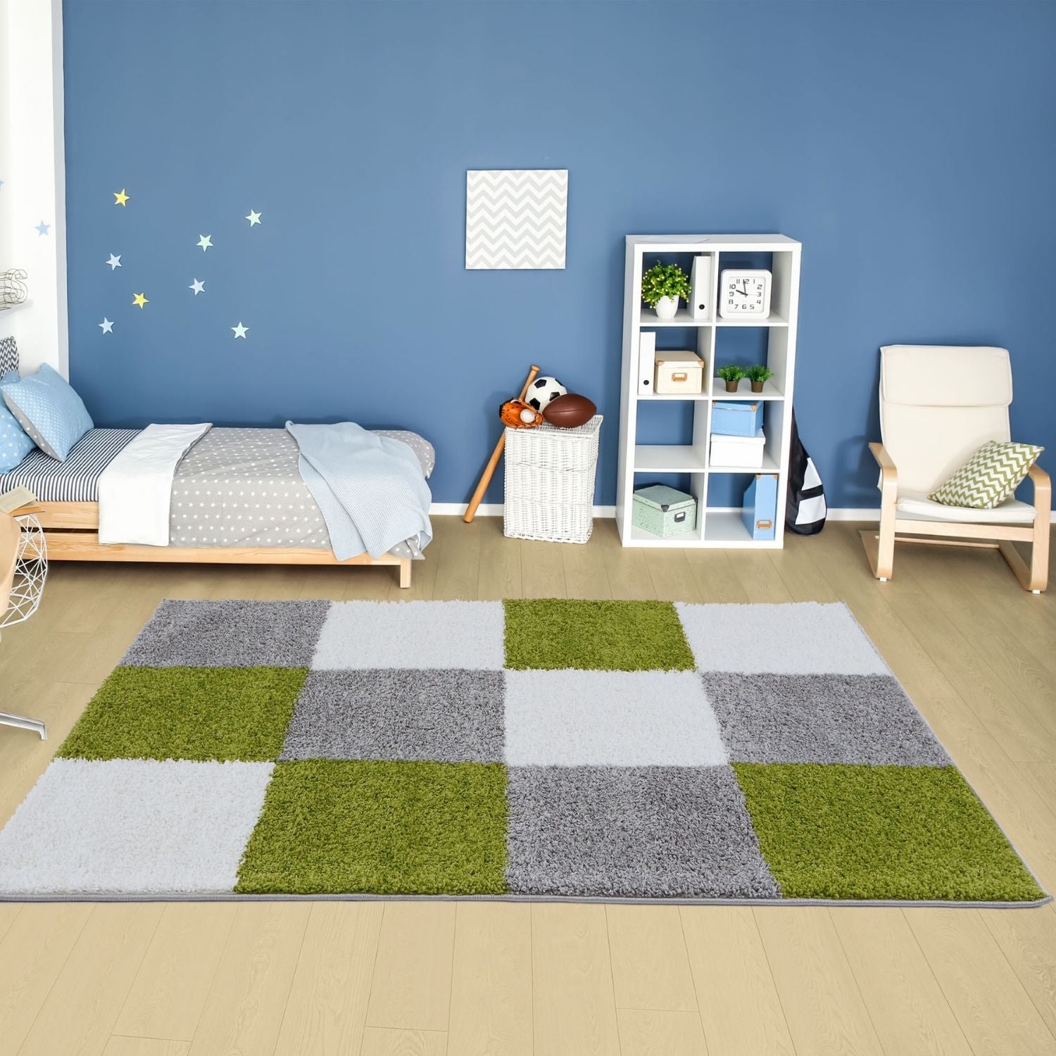 Myshaggy Geometric Green Rug