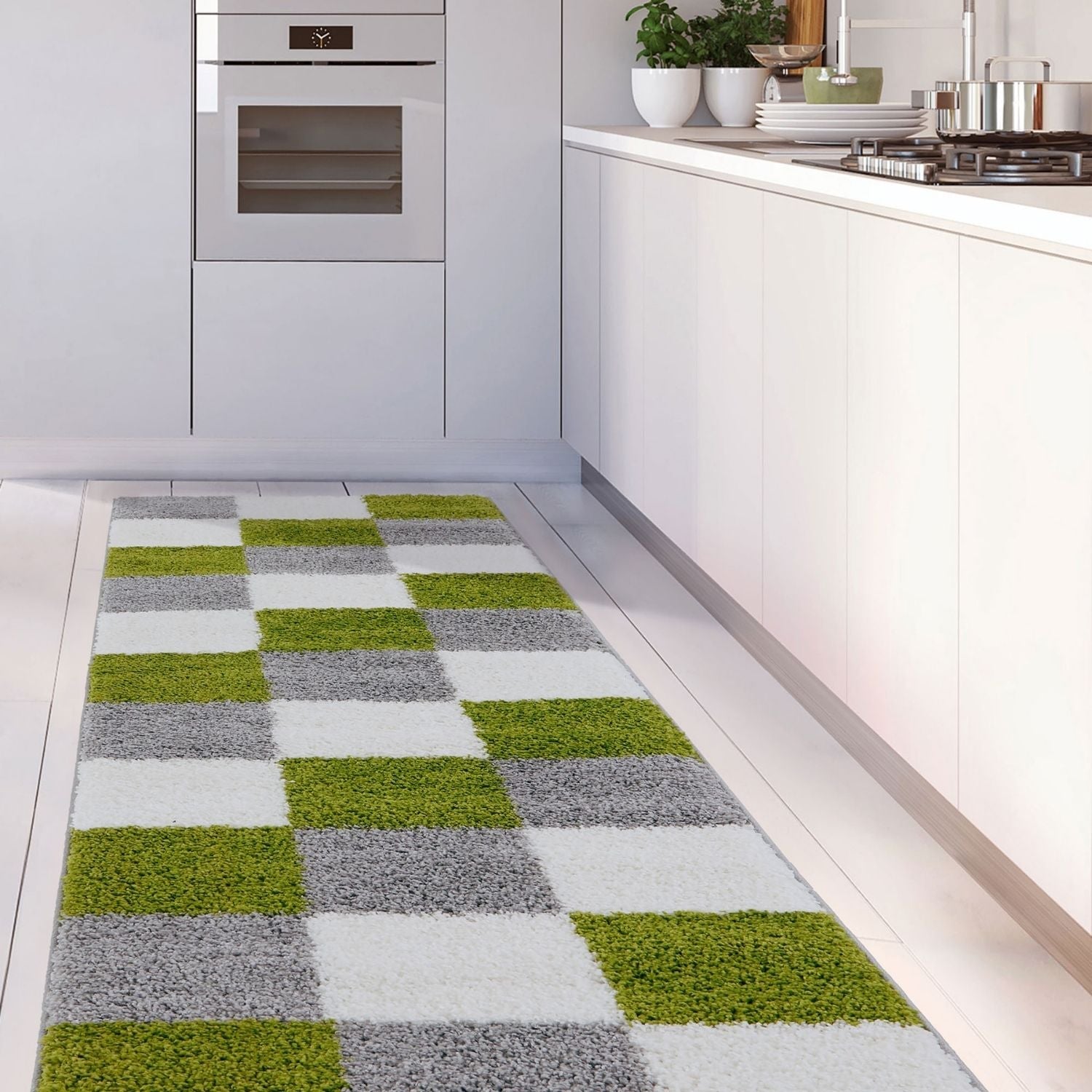 Myshaggy Geometric Green Rug