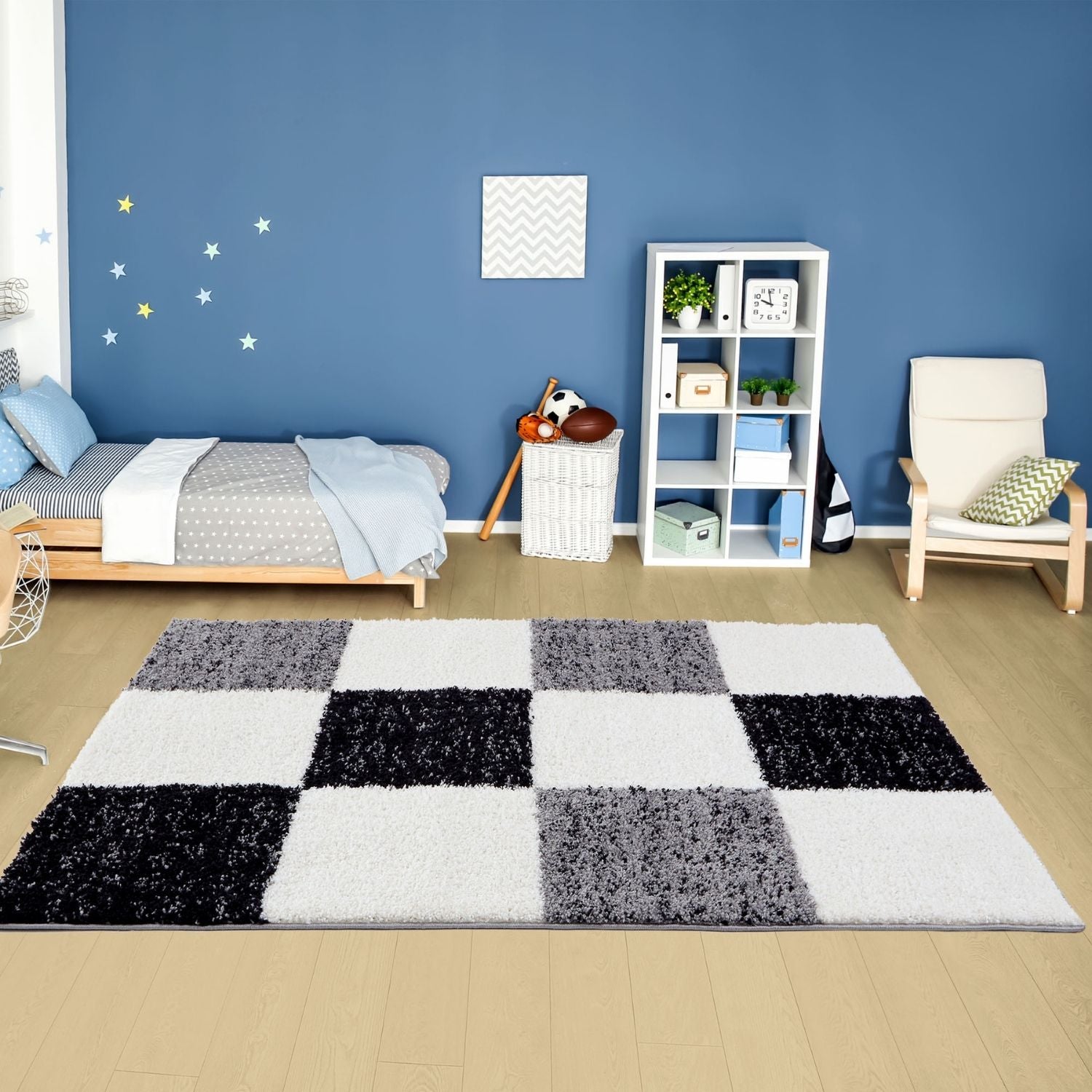 Myshaggy Geometric Grey Rug