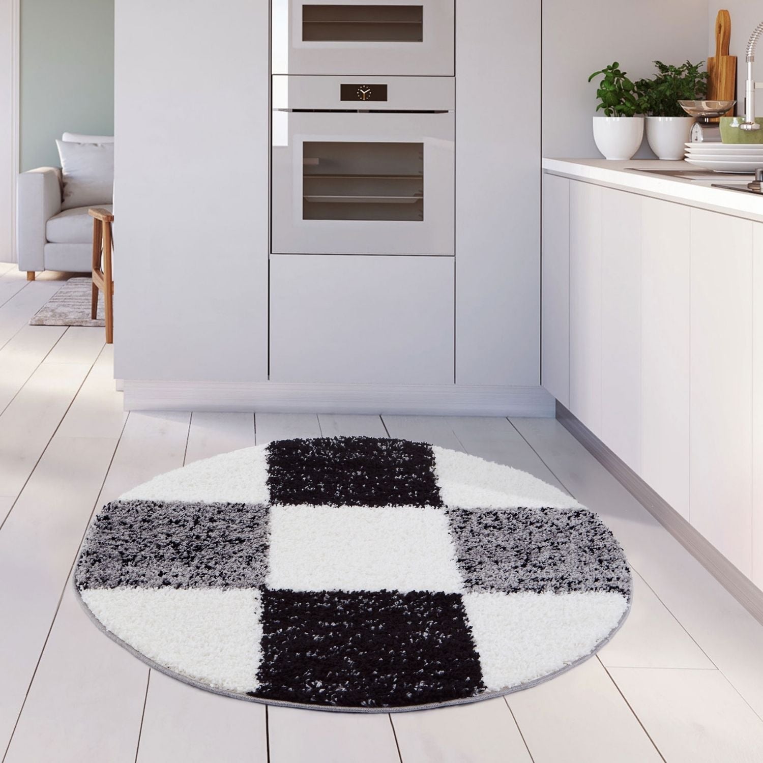 Myshaggy Geometric Grey Rug