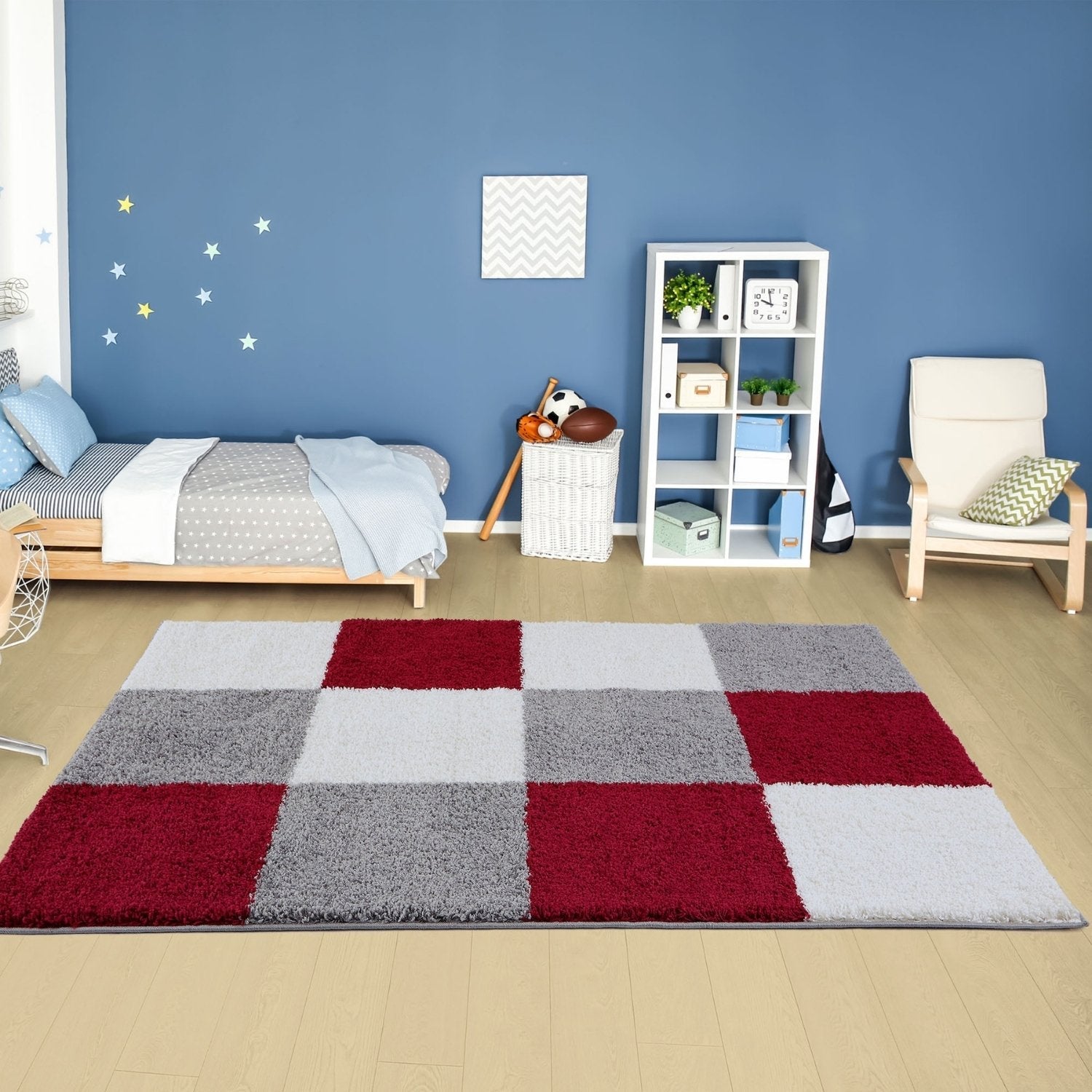 Myshaggy Geometric Red Rug