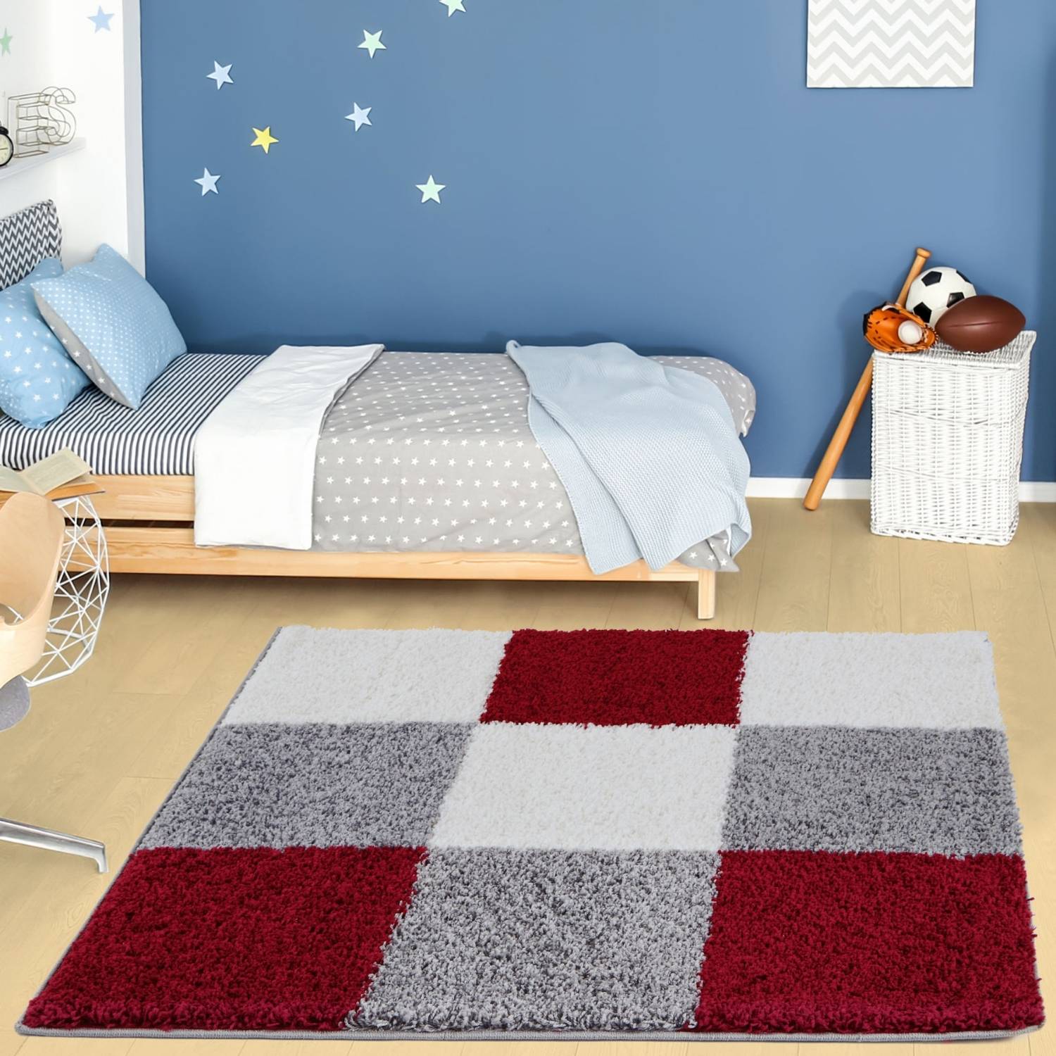 Myshaggy Geometric Red Rug