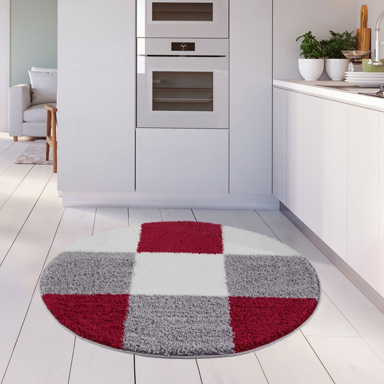 Myshaggy Geometric Red Rug