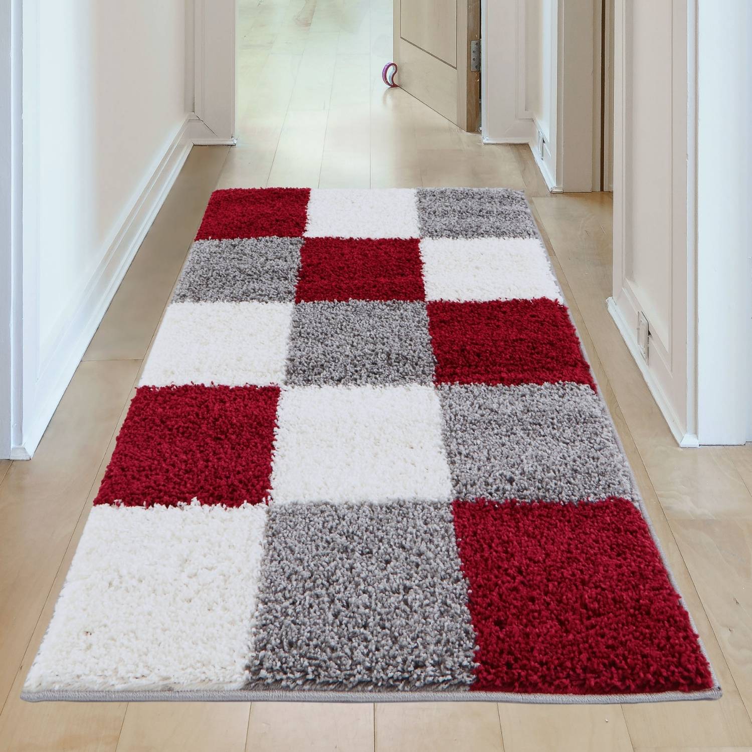 Myshaggy Geometric Red Rug