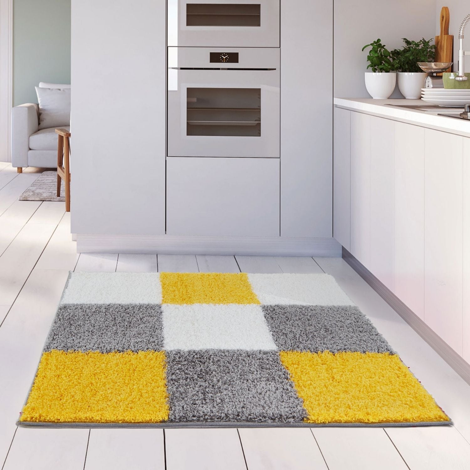 Myshaggy Geometric Yellow Rug