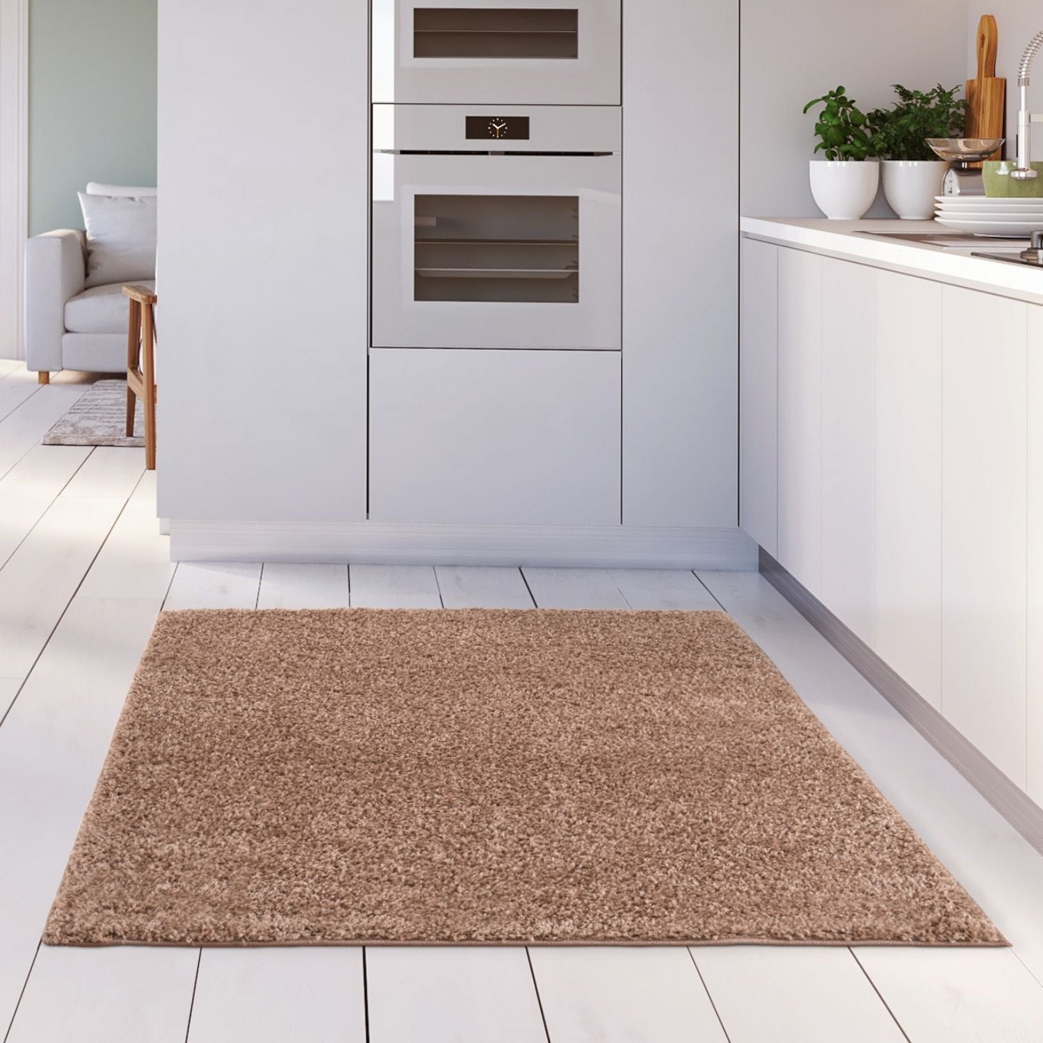 Myshaggy Solid Beige Rug