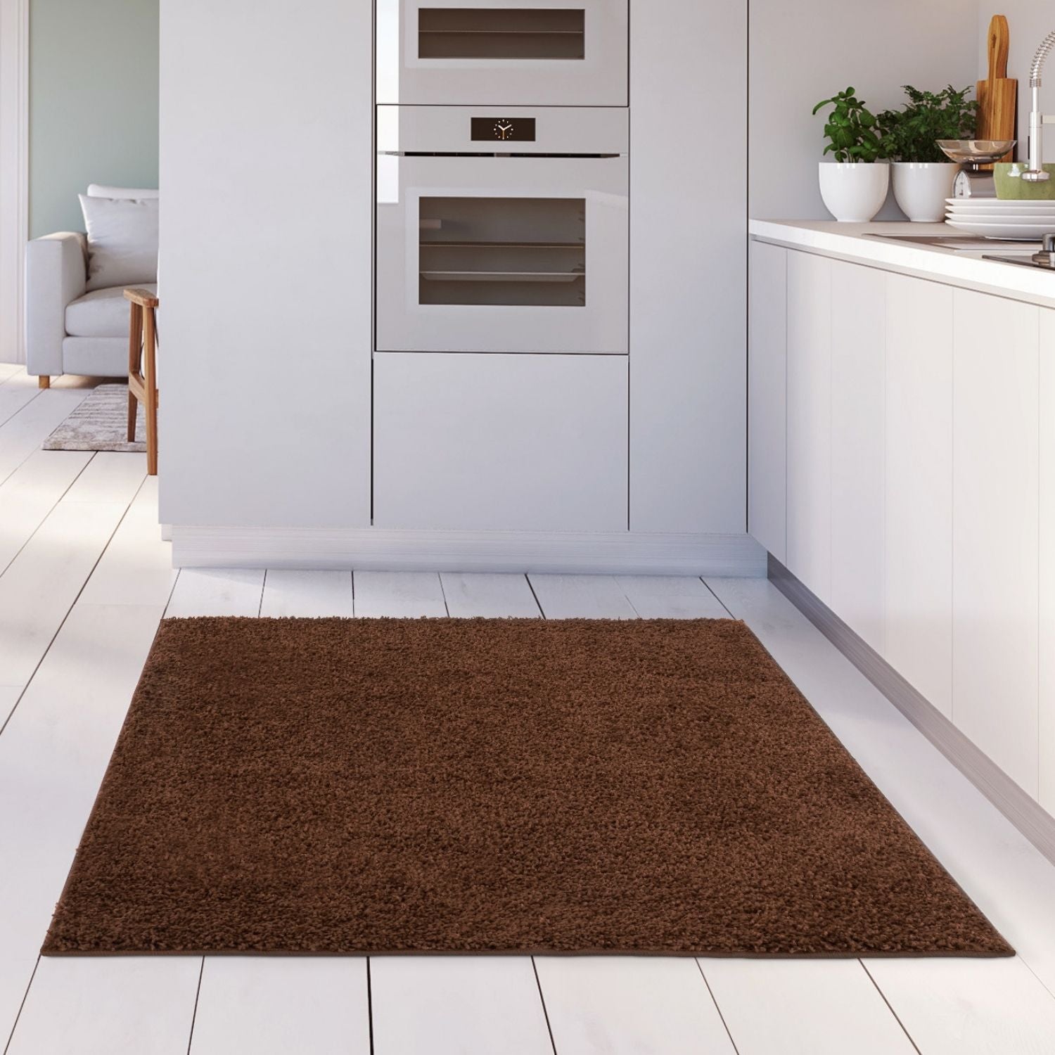 Myshaggy Solid Brown Rug