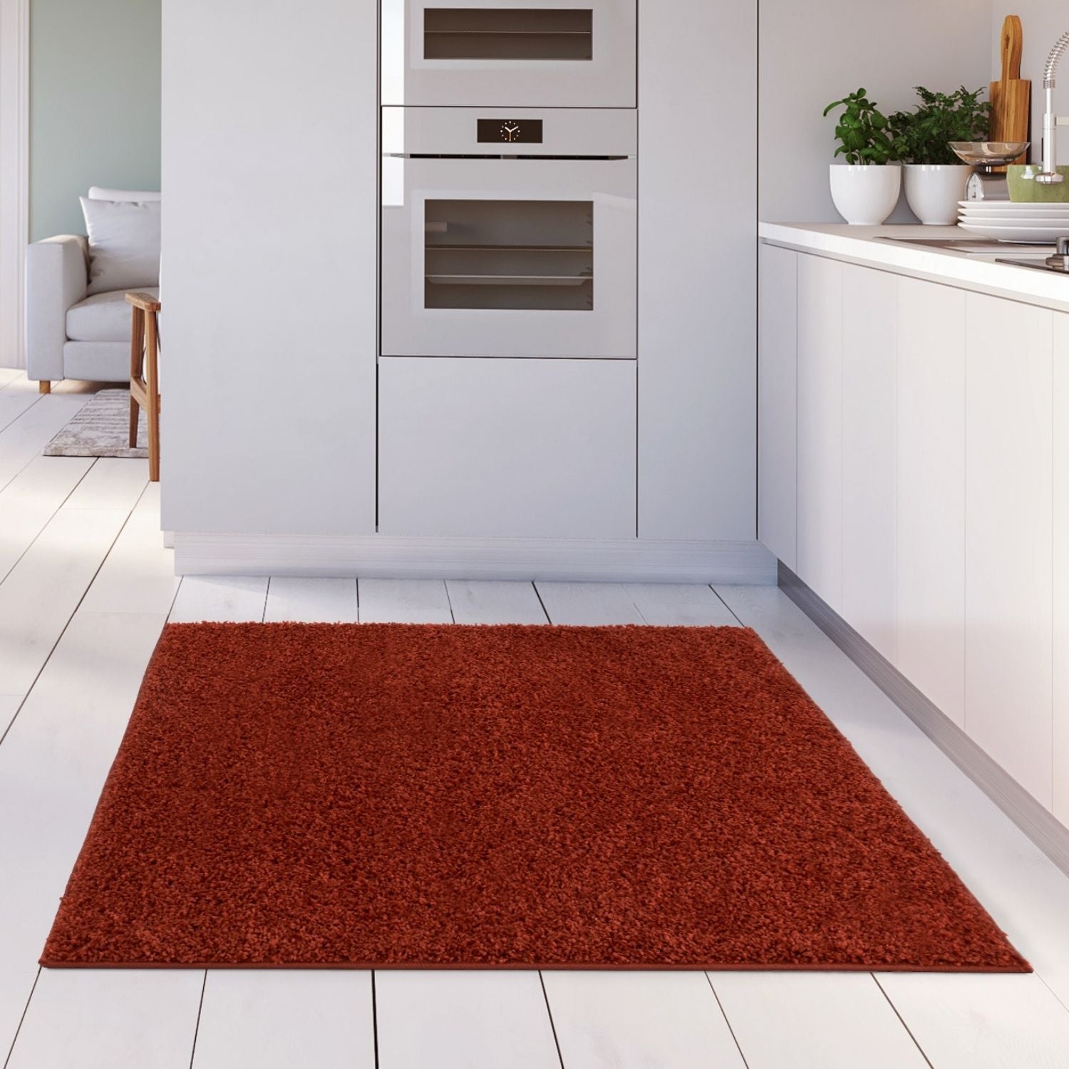 Myshaggy Solid Red Rug