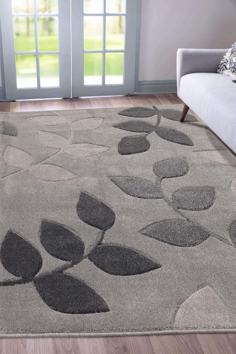 Newport Leaf Rug – Hand-Carved Floral Design
