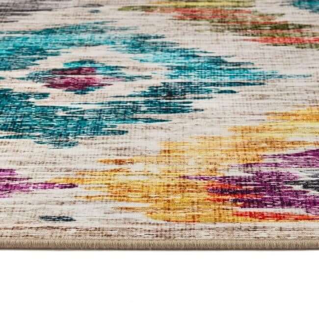 Eco-Washable Multicolour Rug Moroccan Design