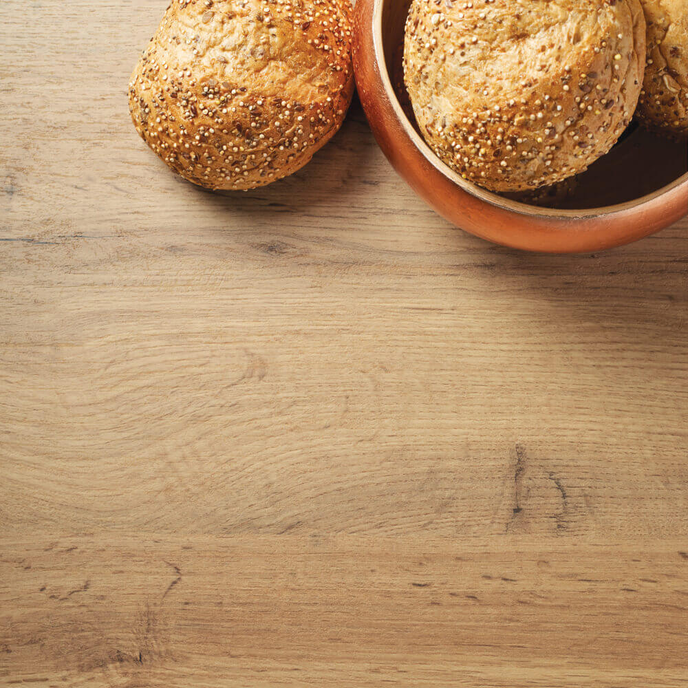 Persian Oak Curved Edge Laminate Kitchen Worktop 40mm