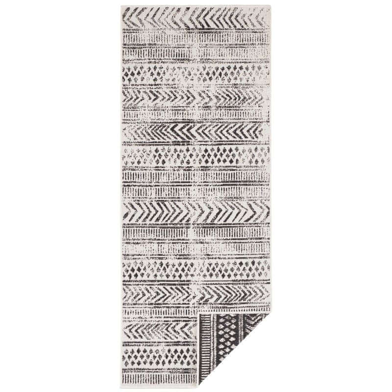 Reversible Geometric Indoor-Outdoor Flatweave Rug