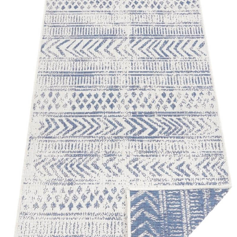 Reversible Geometric Indoor-Outdoor Flatweave Rug