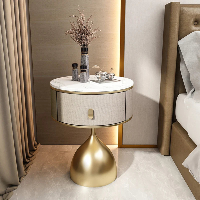 Luxury Unique Gold Nightstand