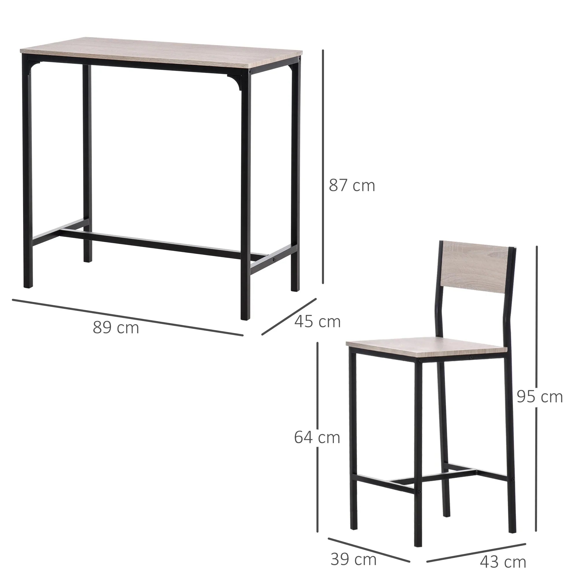 Table Stool Set - 3 Pack
