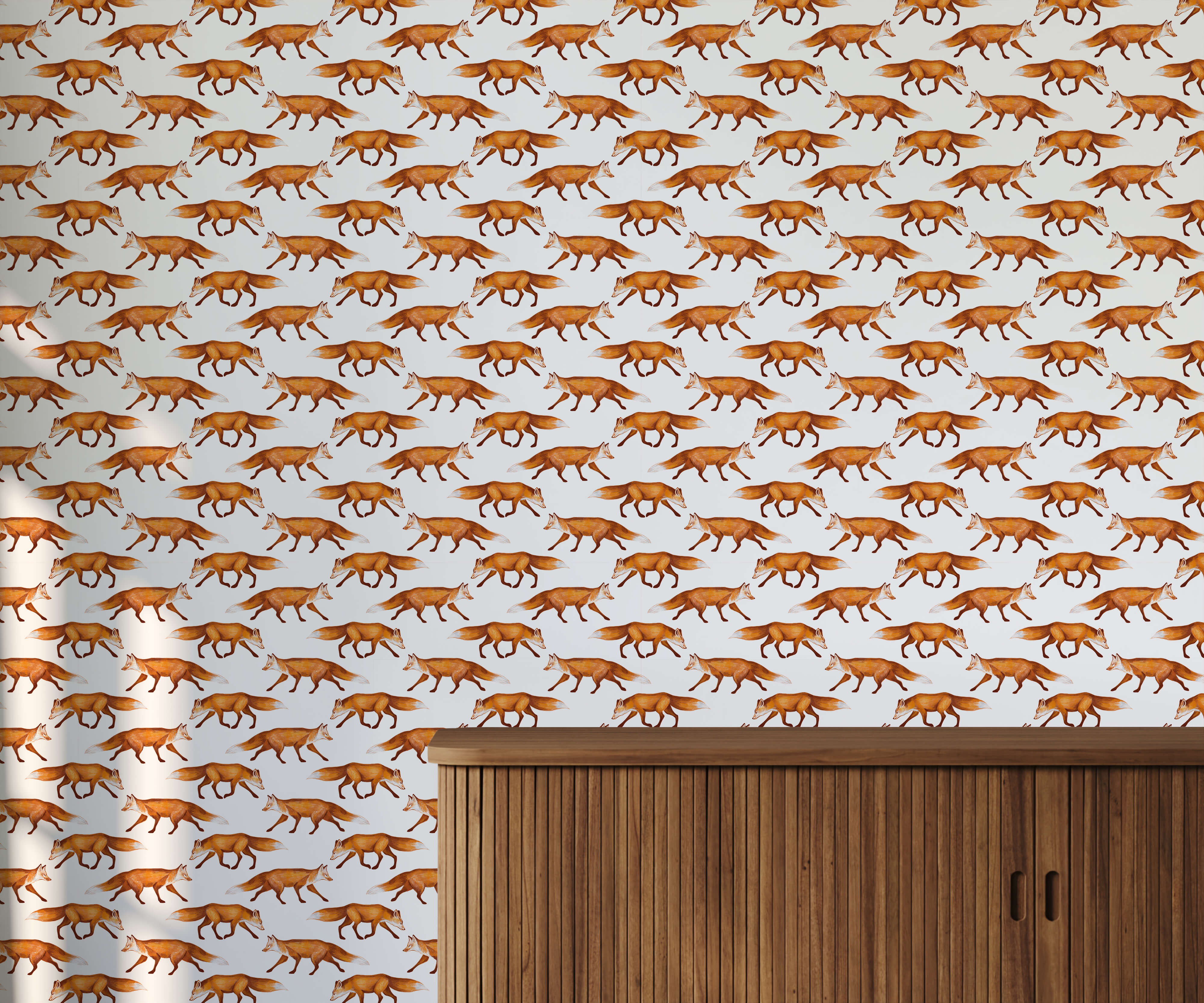 Bobbi Beck Slink Fox Animal Luxury Wallpaper