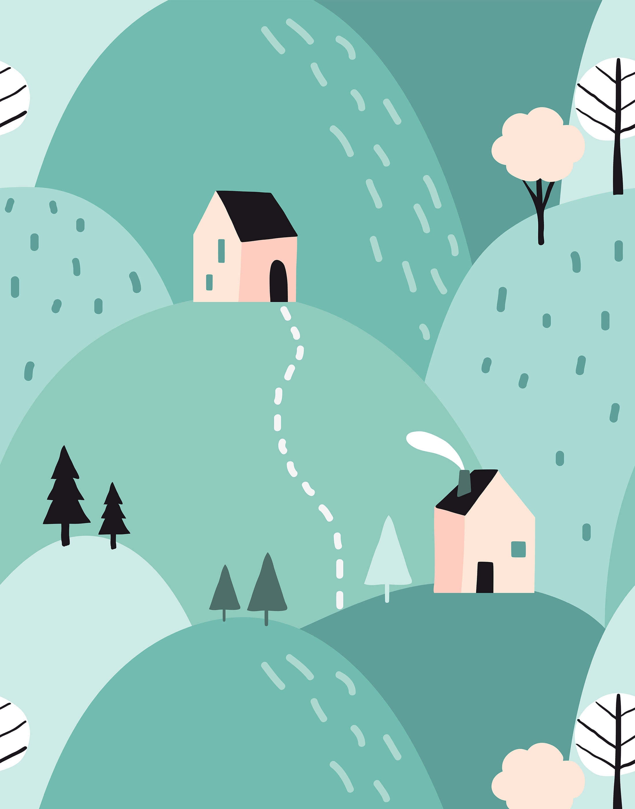 Bobbi Beck Stowe Graphic Luxury Wallpaper