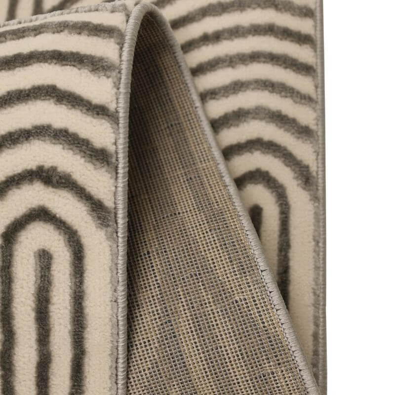 Zeo Deco Rug – Soft 3D Texture in Beige & Blue