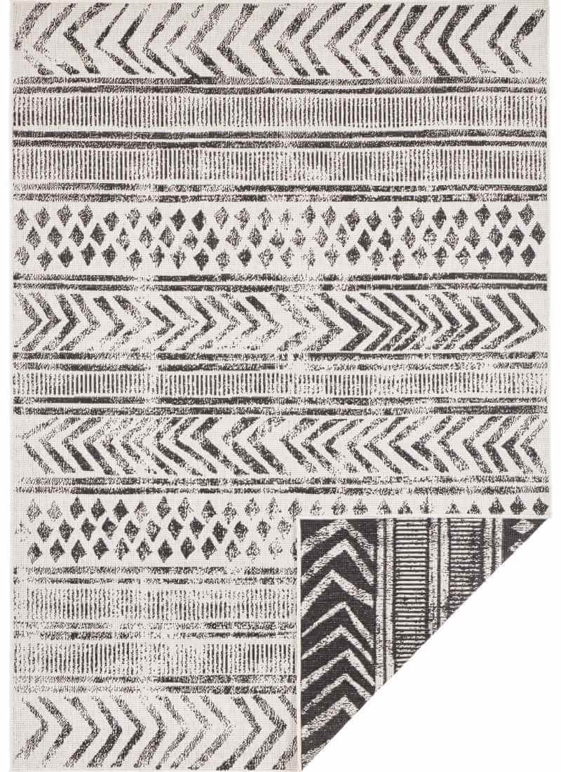 Reversible Geometric Indoor-Outdoor Flatweave Rug