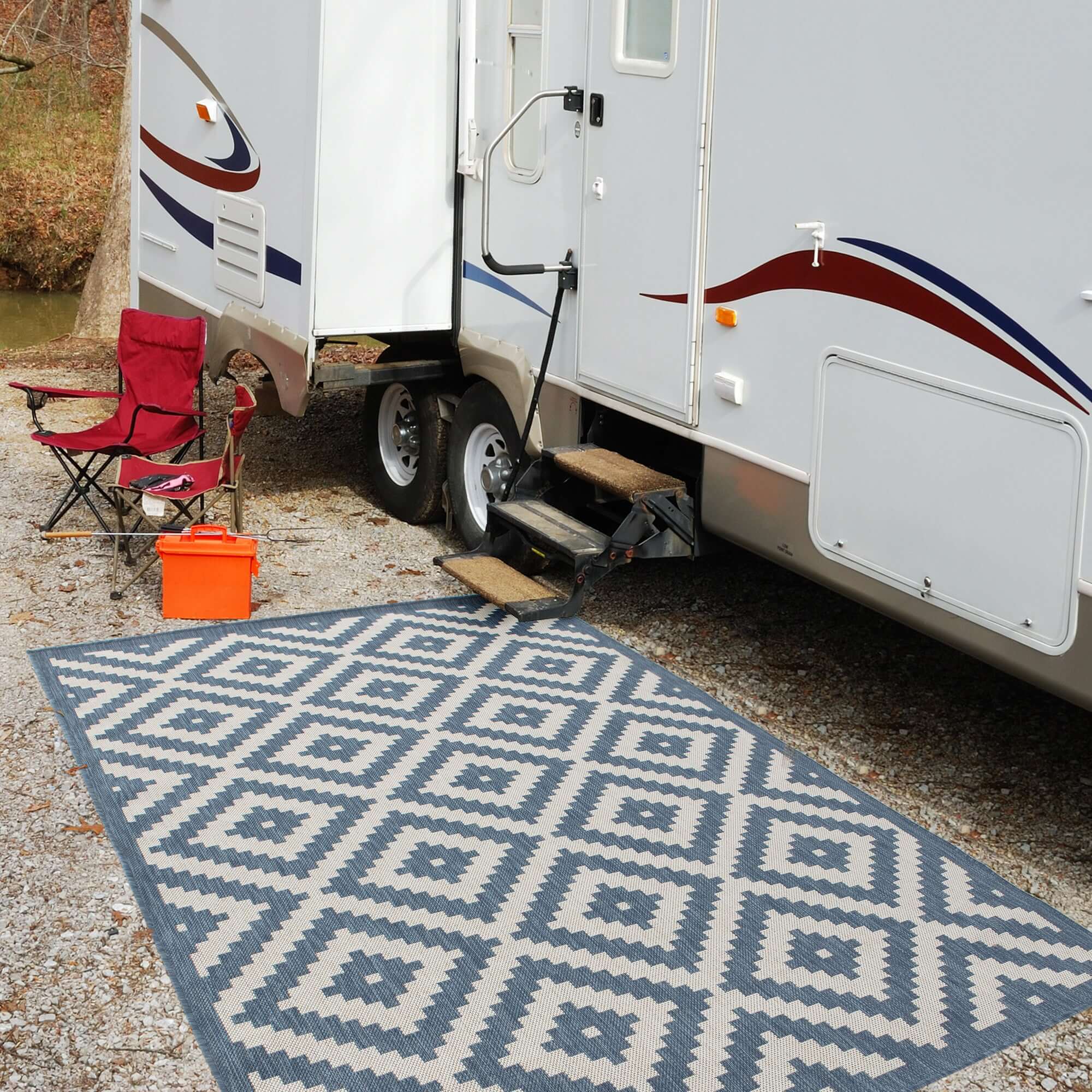 Ecology Outdoor Rug Blue| 100blu